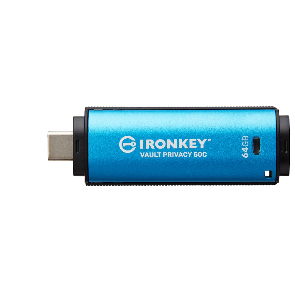 Kingston 64GB IronKey Vault Privacy 50C Verschlüsselter USB-Stick Metall USB 3.2