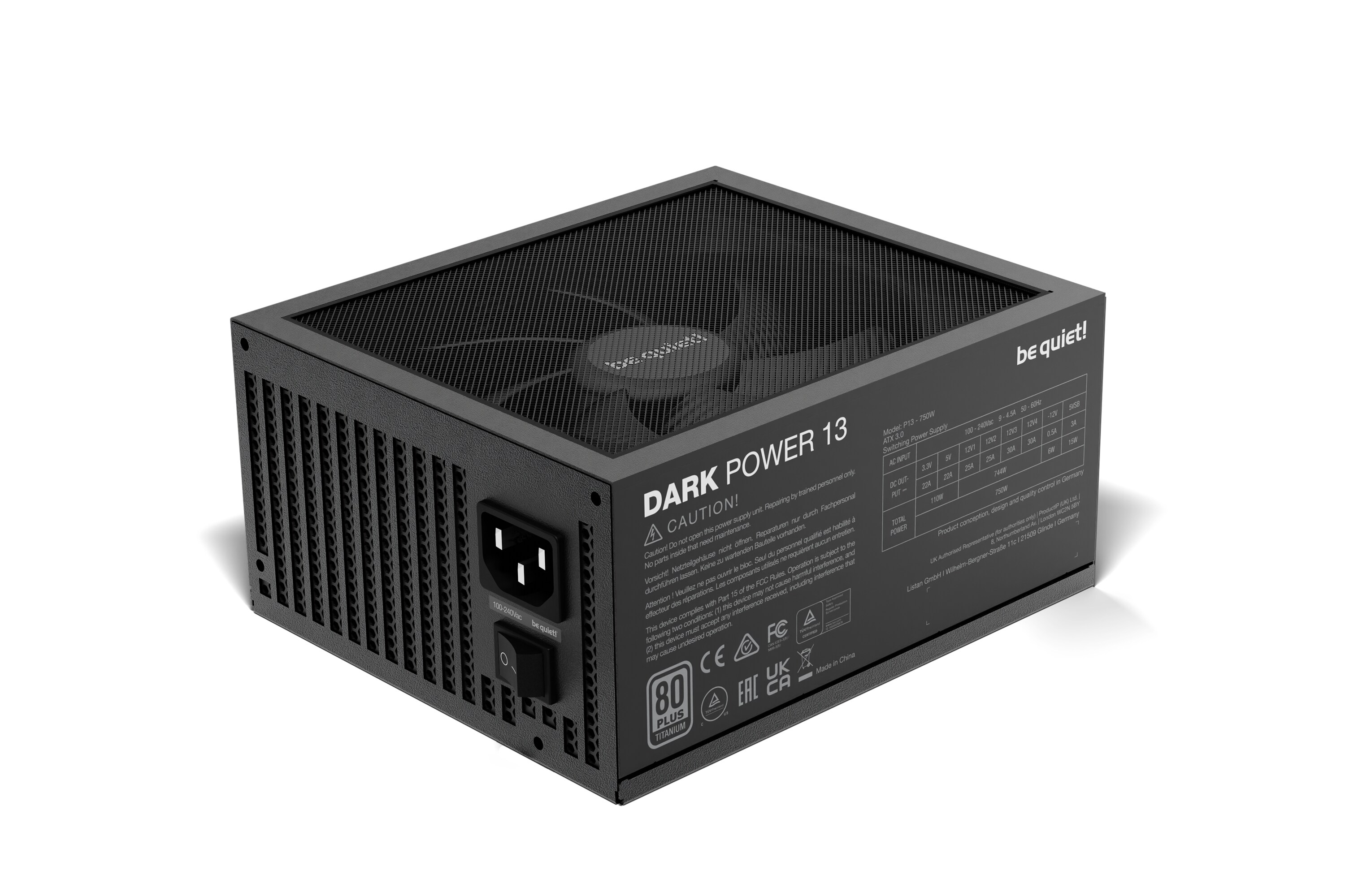 be quiet! Dark Power 13 750 Watt ATX 2.52 80+ Titanium Netzteil