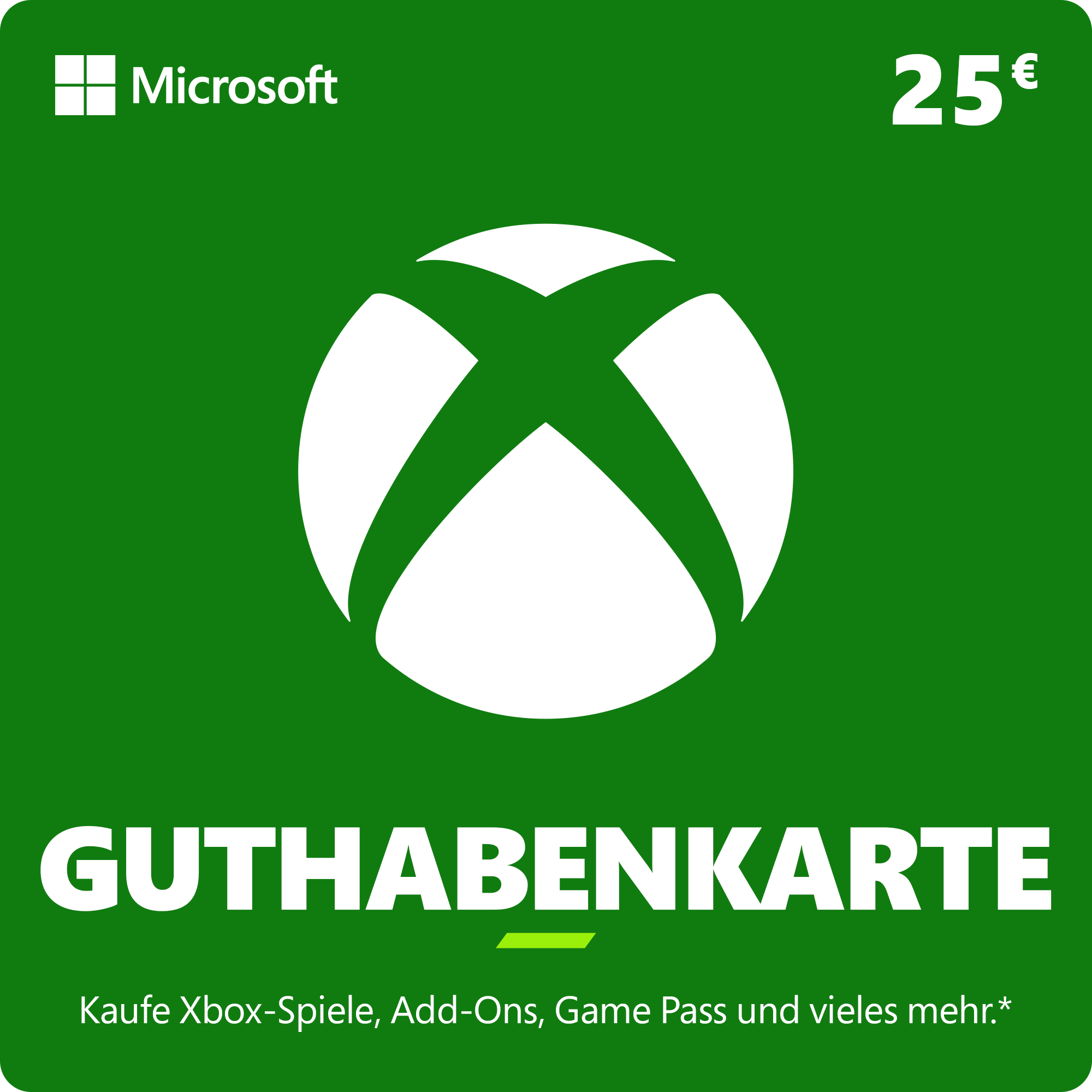 Xbox Guthabenkarte 25 EUR