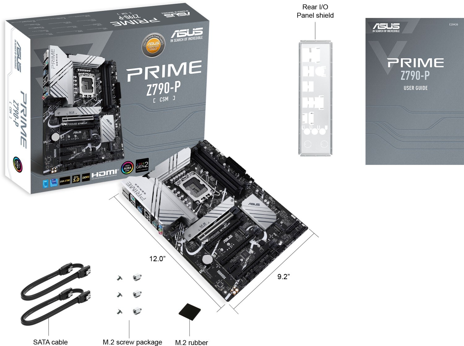 ASUS PRIME Z790-P-CSM ATX Gaming Mainboard Sockel 1700 DP/HDMI/M.2/USB-C