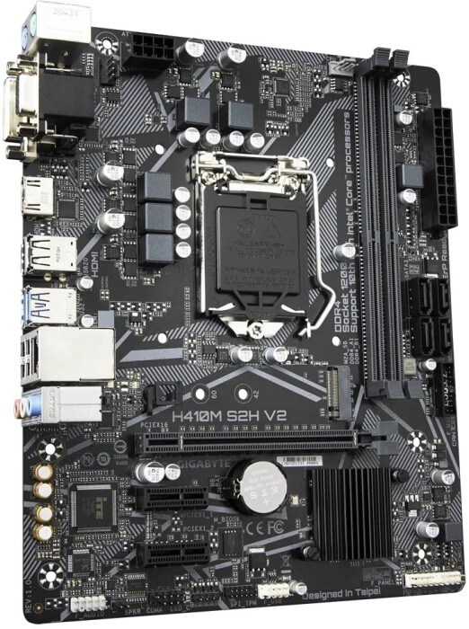 Gigabyte H410M S2H V2 mATX Mainboard Sockel 1200 HDMI/DVI/VGA/M.2/USB3.2(Gen1)