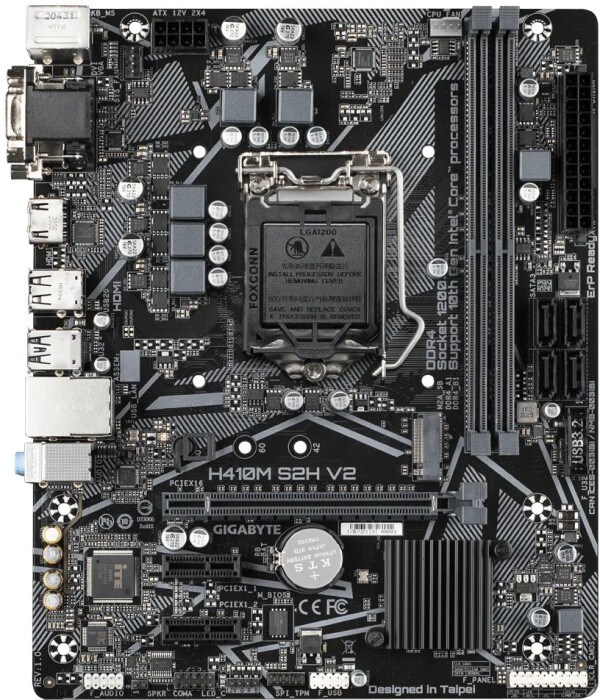 Gigabyte H410M S2H V2 mATX Mainboard Sockel 1200 HDMI/DVI/VGA/M.2/USB3.2(Gen1)