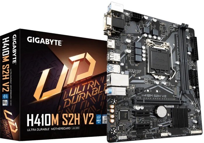 Gigabyte H410M S2H V2 mATX Mainboard Sockel 1200 HDMI/DVI/VGA/M.2/USB3.2(Gen1)