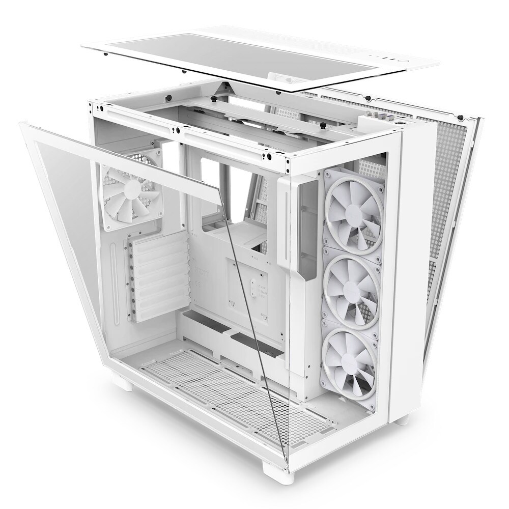 NZXT H9 Elite White Midi Tower ATX Gaming Gehäuse weiß mit Glasfenster