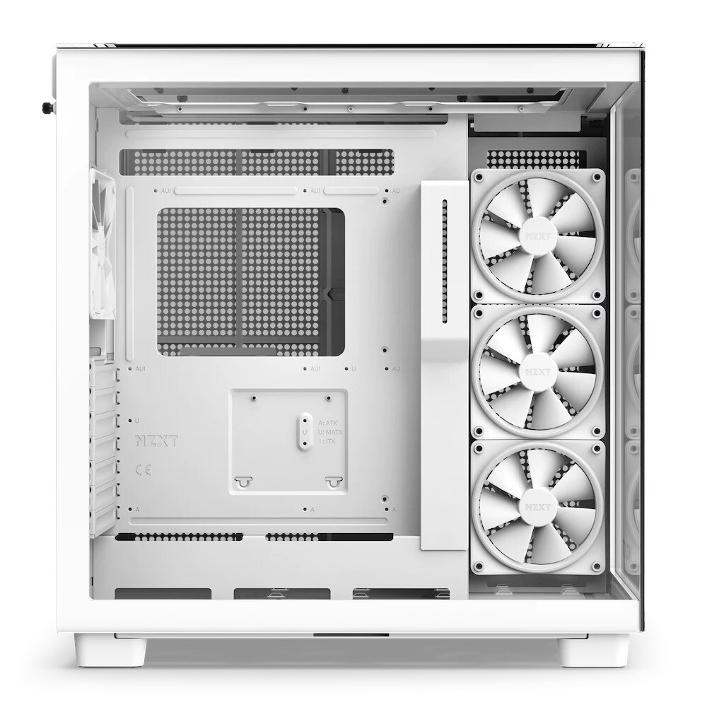 NZXT H9 Elite White Midi Tower ATX Gaming Gehäuse weiß mit Glasfenster