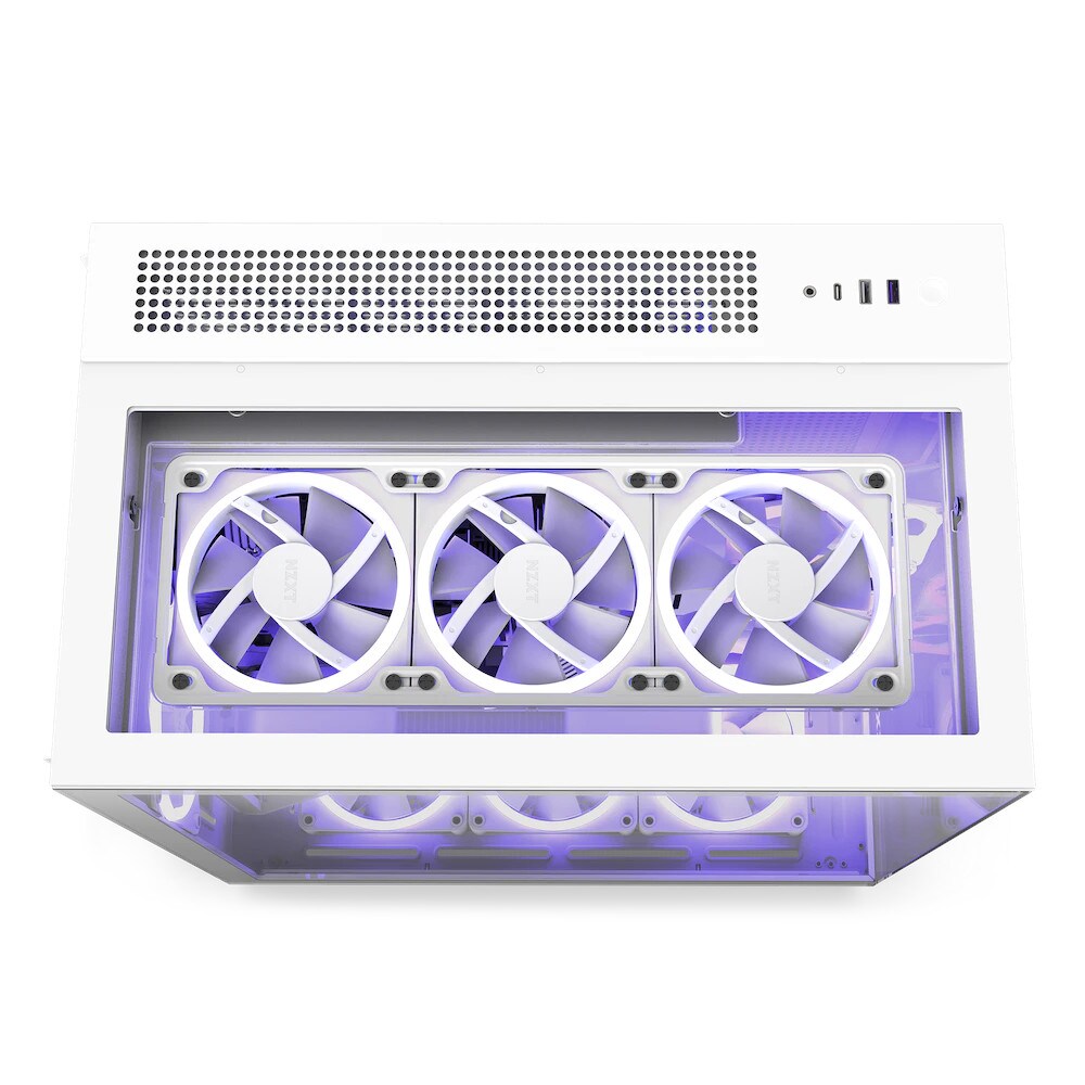 NZXT H9 Elite White Midi Tower ATX Gaming Gehäuse weiß mit Glasfenster