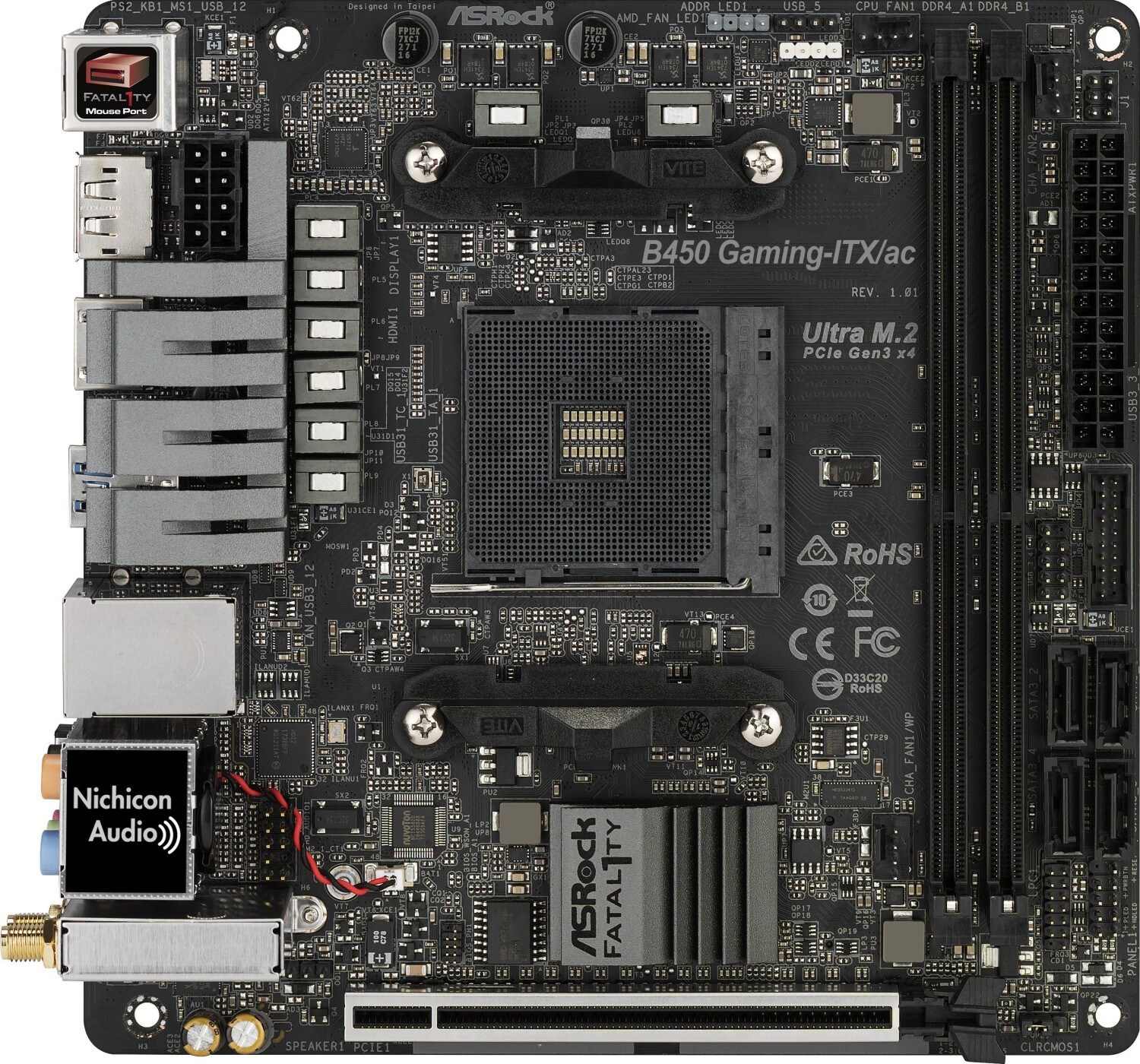 ASRock Fatal1ty B450 Gaming-ITX/ac ITX Mainboard Sockel AM4 M.2/DP/HDMI