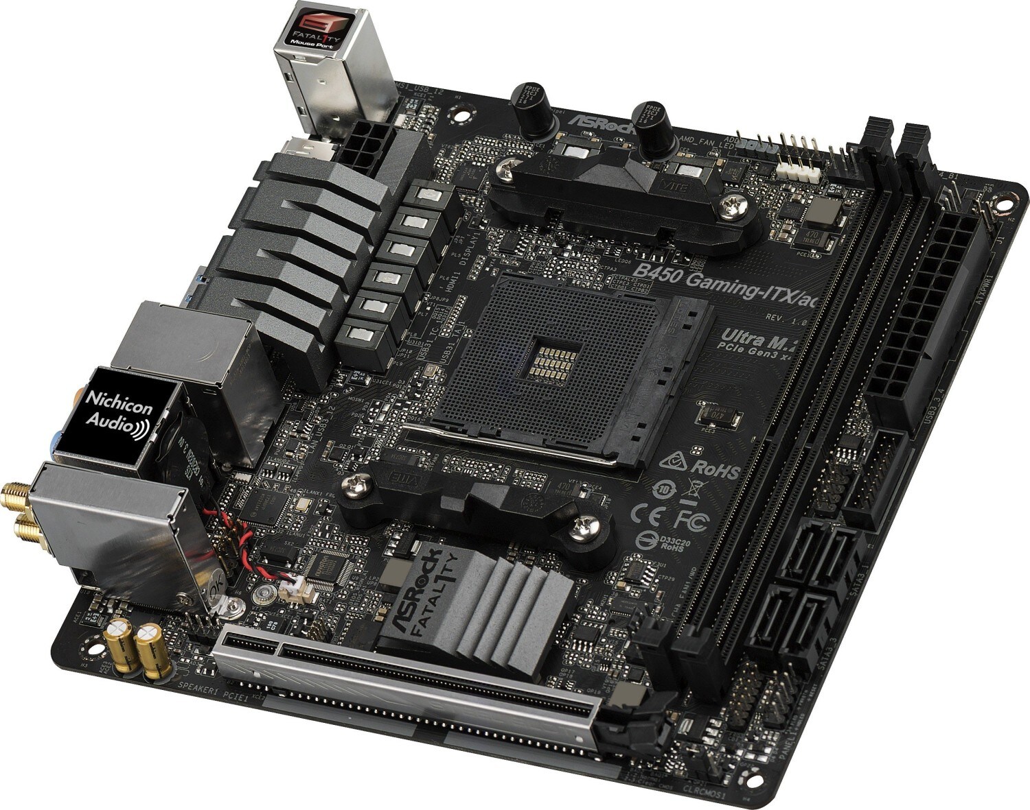 ASRock Fatal1ty B450 Gaming-ITX/ac ITX Mainboard Sockel AM4 M.2/DP/HDMI