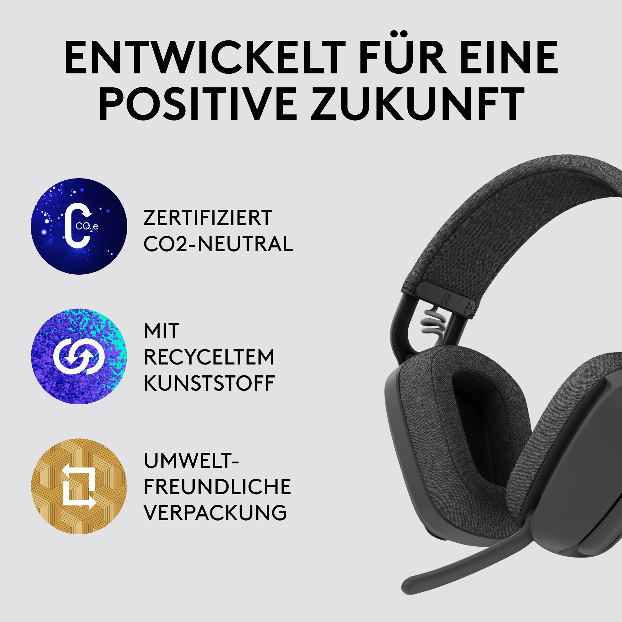 Logitech Zone Vibe 100 Kabelloses Headset Grafite