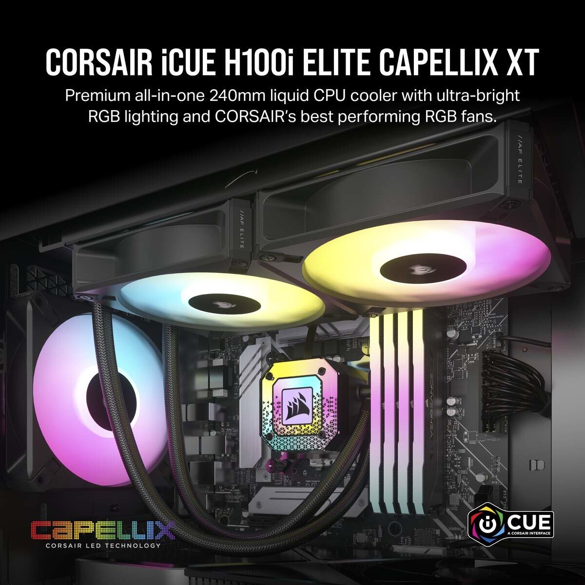 Corsair ICUE H100i ELITE CAPELLIX XT RGB Wasserkühlung 240mm Intel
