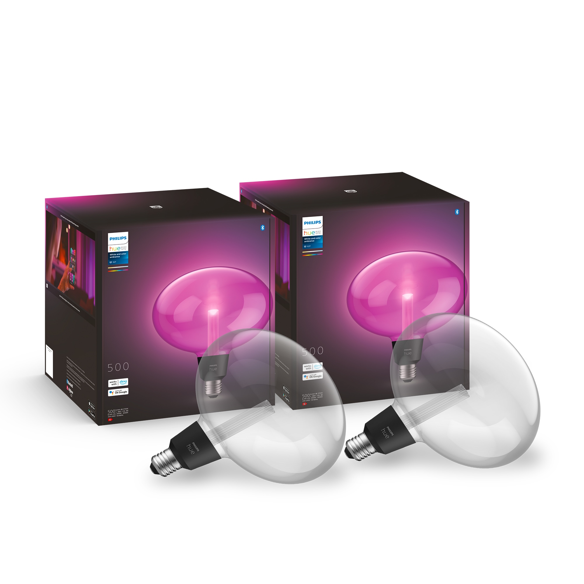 Philips Hue White &amp; Col. Amb. Lightguide Ellipse 500l 6,5W 2er