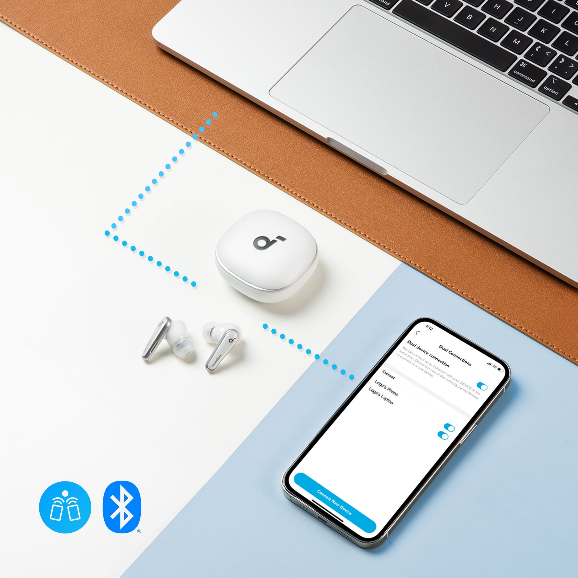 Soundcore by Anker Liberty 4 True-Wireless In-Ear Bluetooth-Kopfhörer, weiß