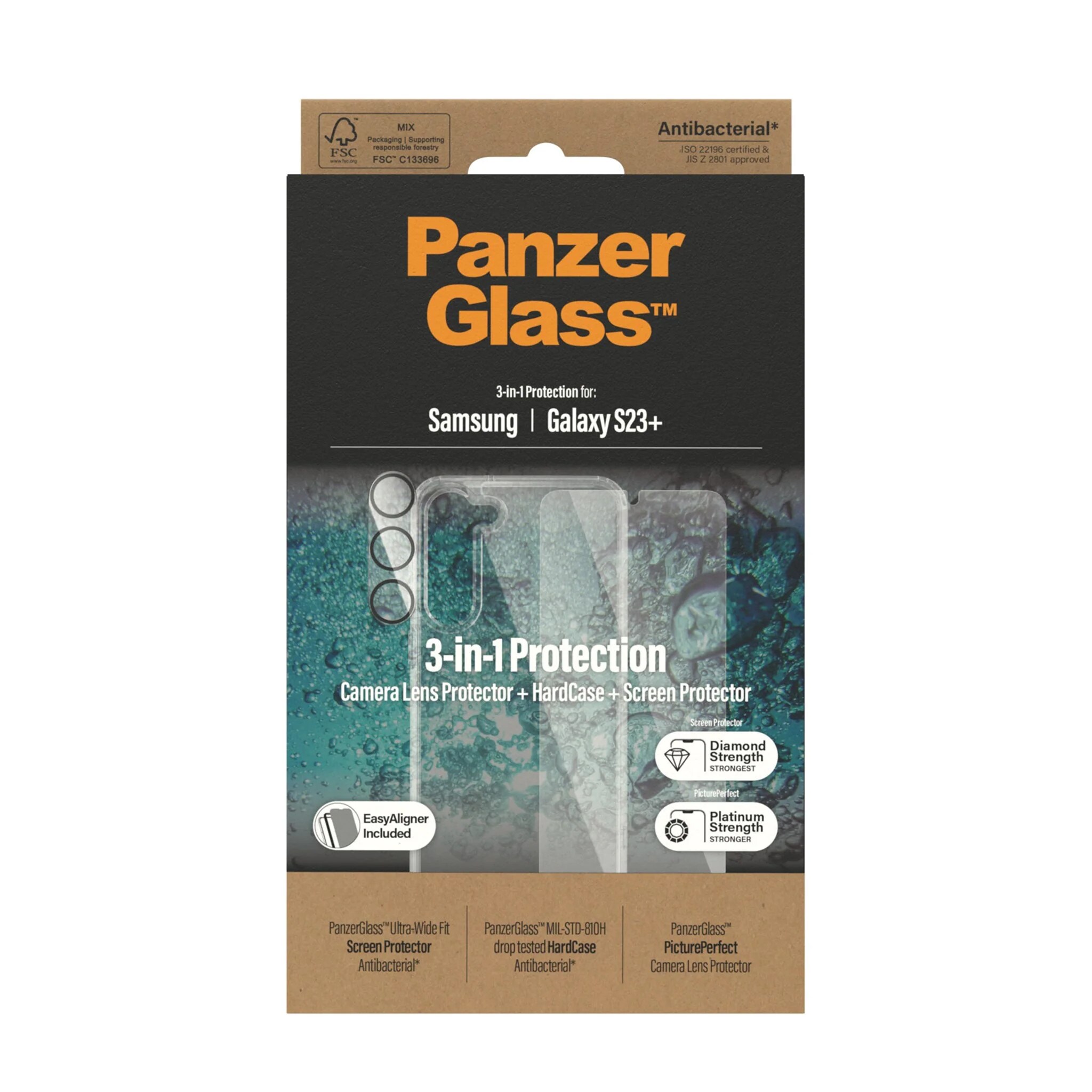 PanzerGlass für Samsung Galaxy S23+ Bundle HardCase + Screen Protector