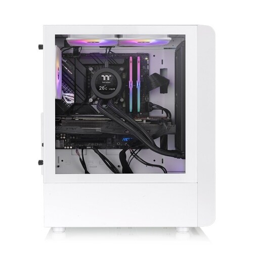 Thermaltake S200 TG ARGB Mid Tower ATX Gehäuse Sichtfenster weiß