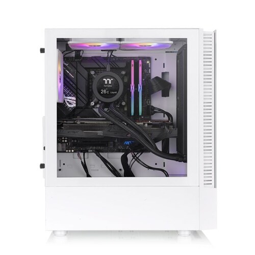 Thermaltake View 200 TG ARGB Mid Tower ATX Gehäuse Sichtfenster weiß