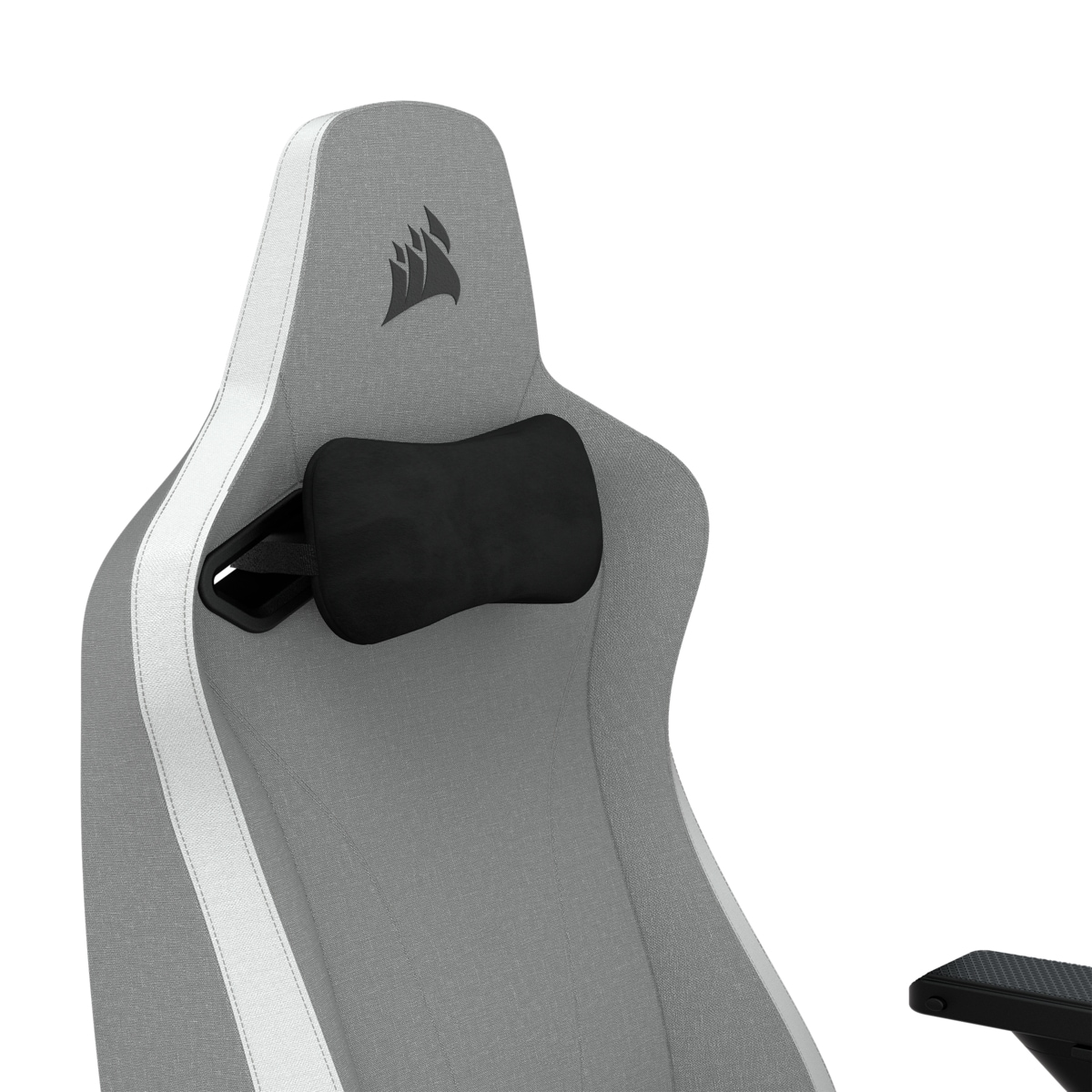 TC200 Corsair Fit ++ Cyberport Standard Light Chair, White Fabric Grey/ Gaming