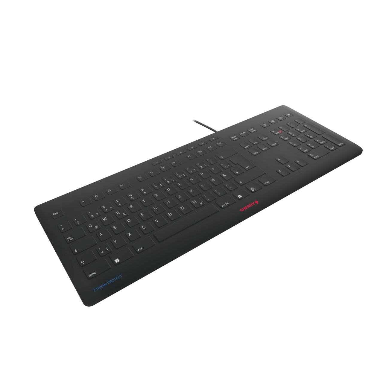 CHERRY STREAM PROTECT USB-A Tastatur, schwarz