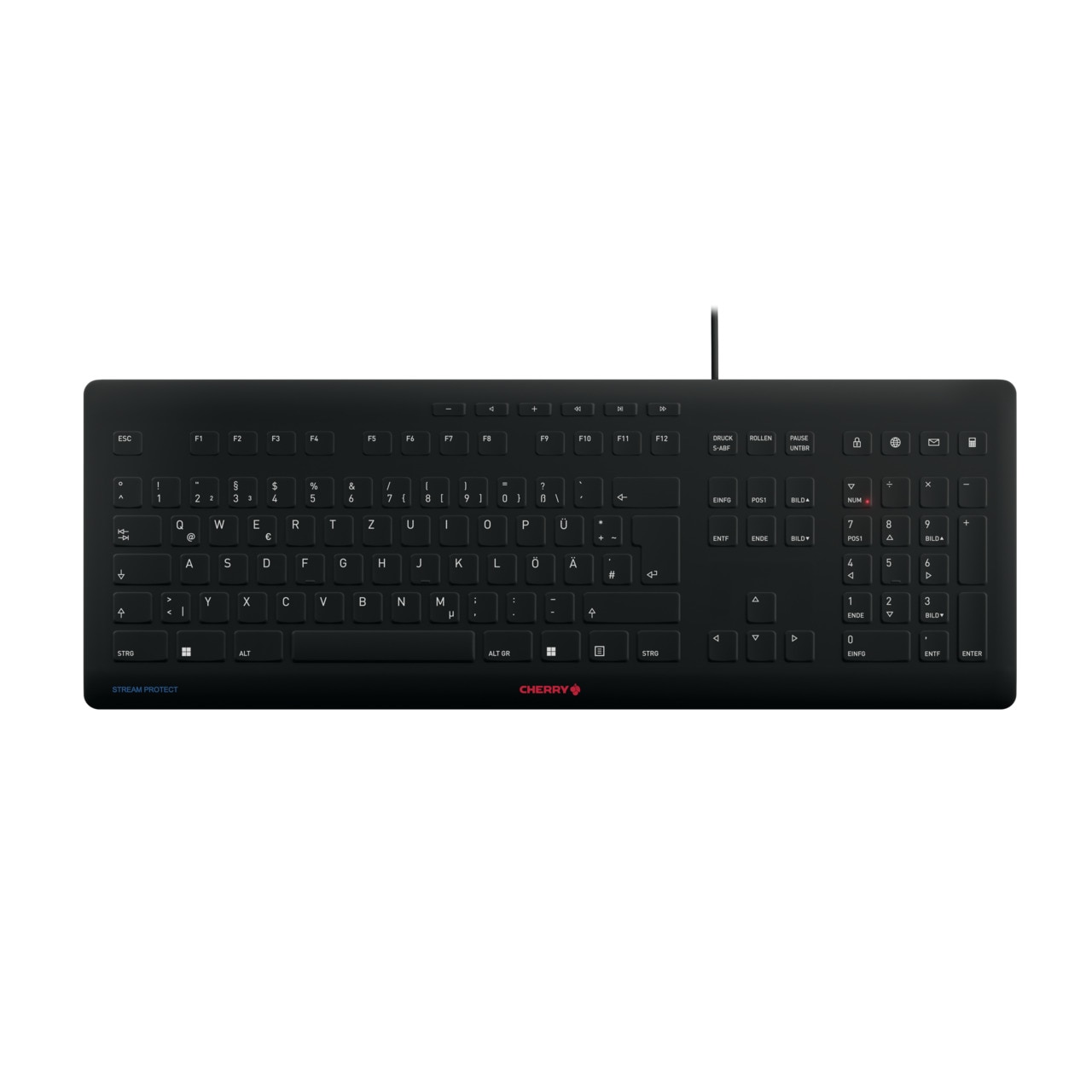 CHERRY STREAM PROTECT USB-A Tastatur, schwarz