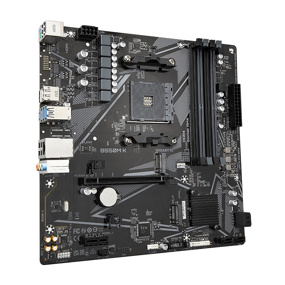 Gigabyte B550M K mATX Mainboard Sockel AM4 M.2/HDMI/DP/USB3.2 Gen1