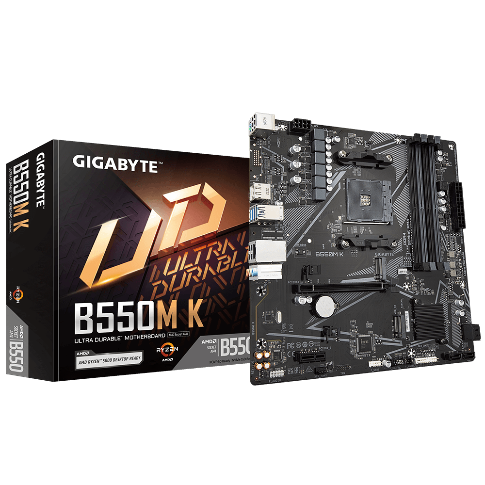 Gigabyte B550M K mATX Mainboard Sockel AM4 M.2/HDMI/DP/USB3.2 Gen1