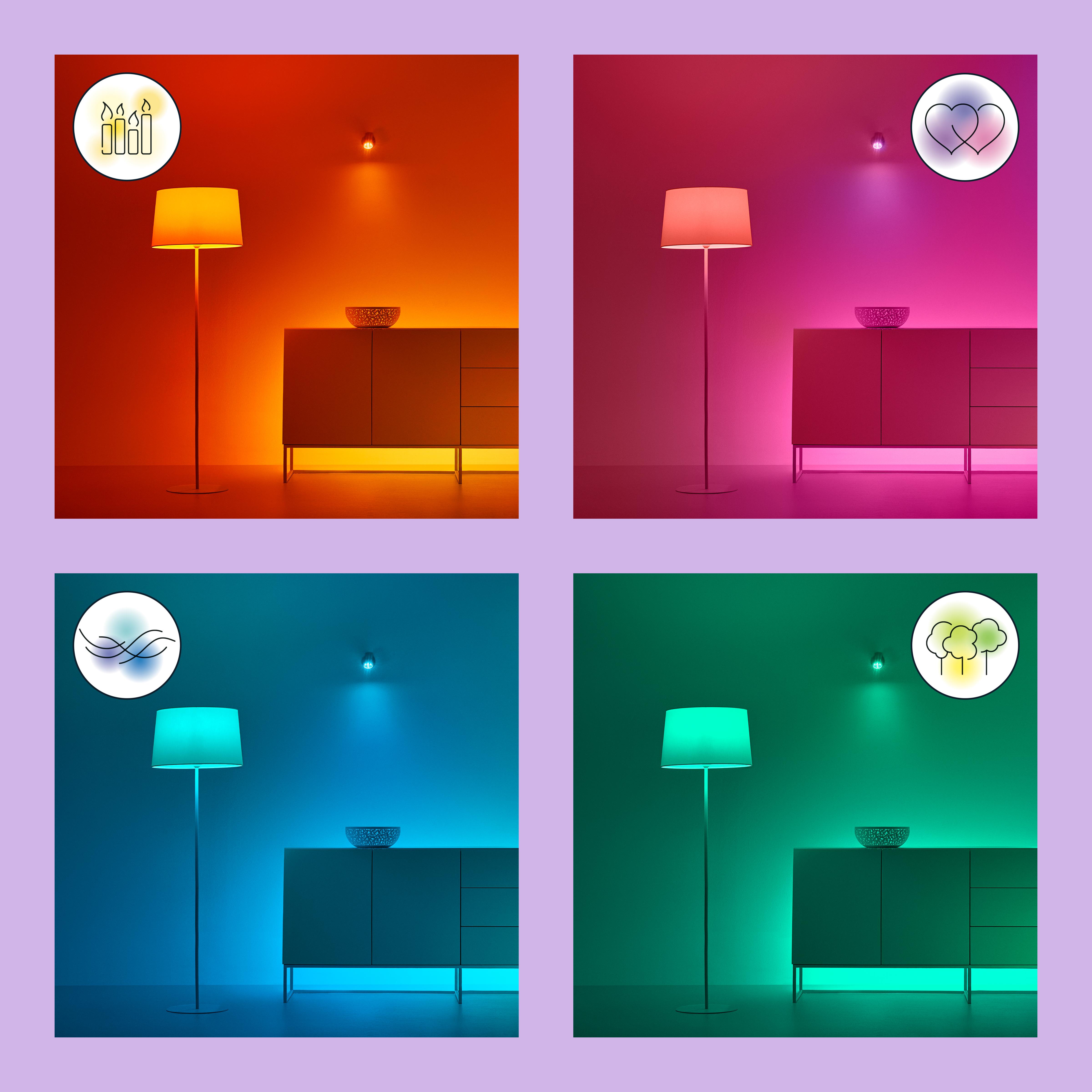 WiZ smarte Lampe mit bis zu 16 Millionen Farben Kerzenform E14 Wi-Fi