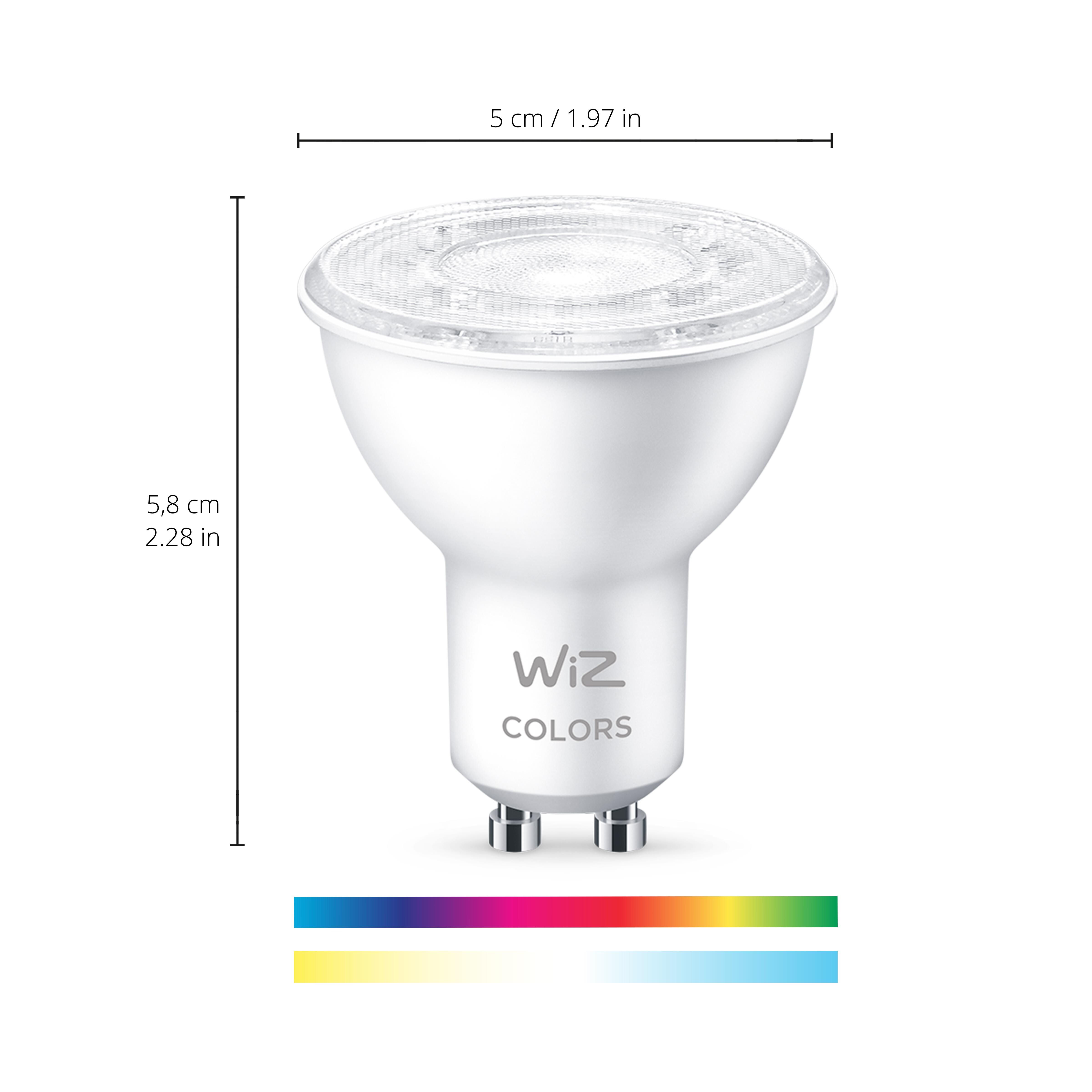 WiZ smarte Lampe mit bis zu 16 Millionen Farbe Spot GU10 Wi-Fi