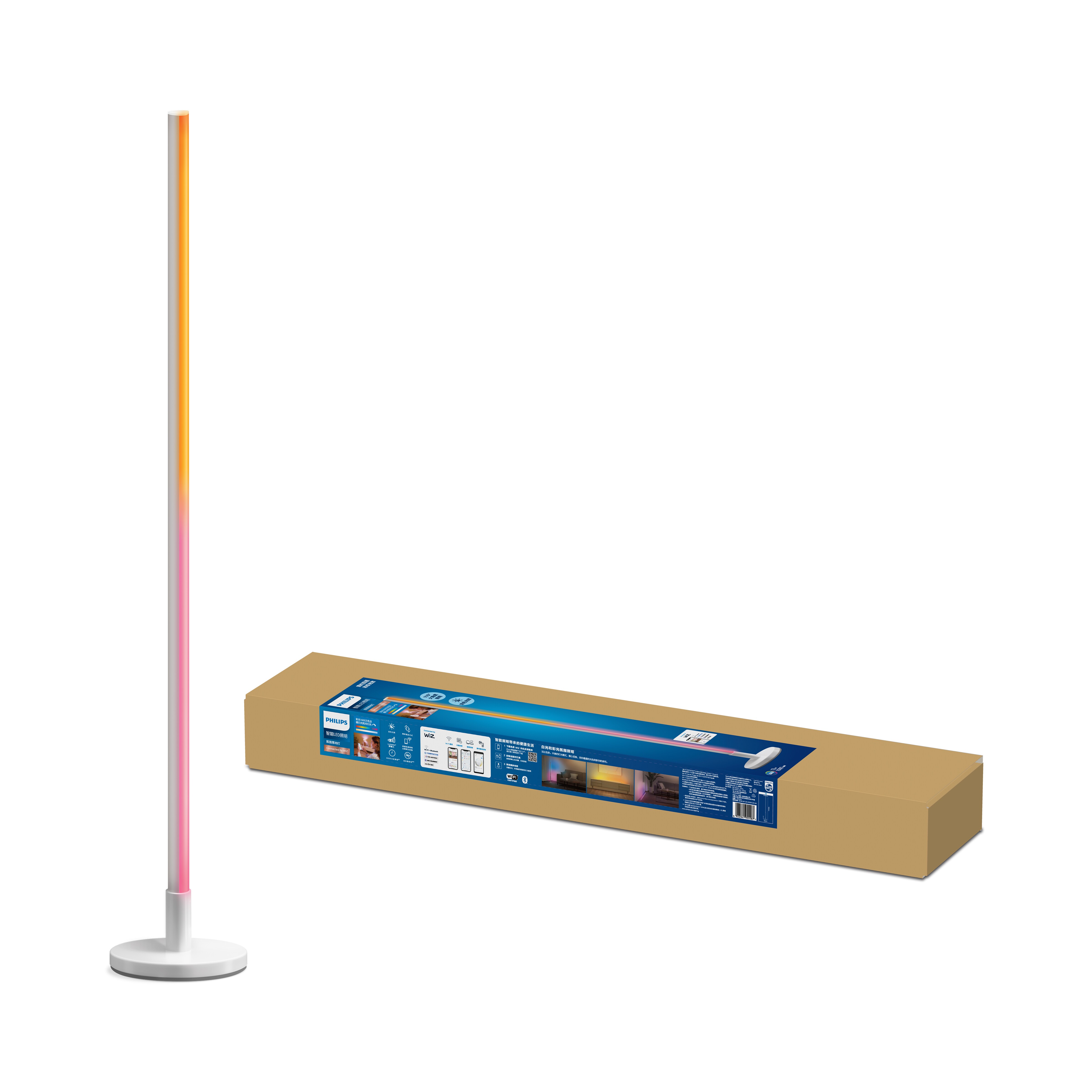 WiZ Color 1080lm Tunable & Cyberport Pole Einzelpack Stehleuchte White ++