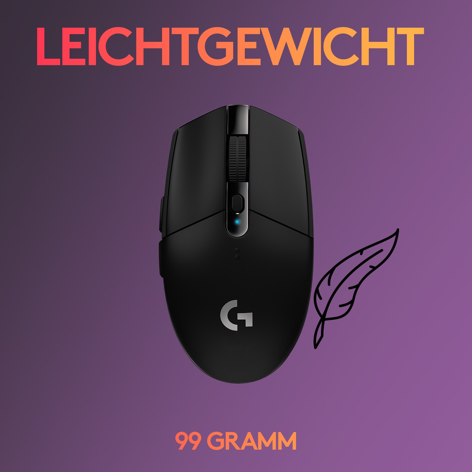 Logitech G305 LIGHTSPEED Kabellose Gaming Maus Schwarz