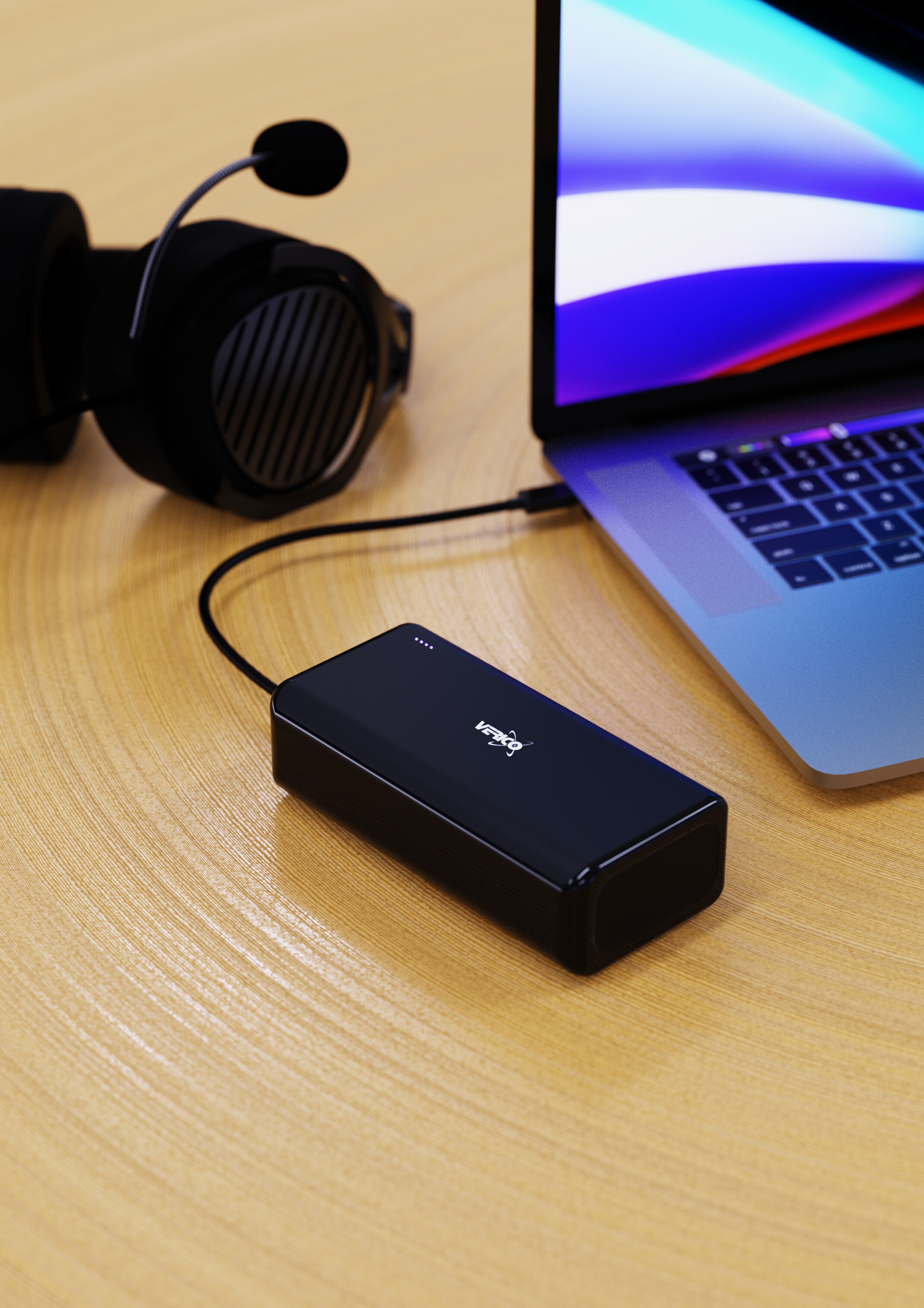 Verico Power Pro PD USB Powerbank, 30,000 mAh, schwarz