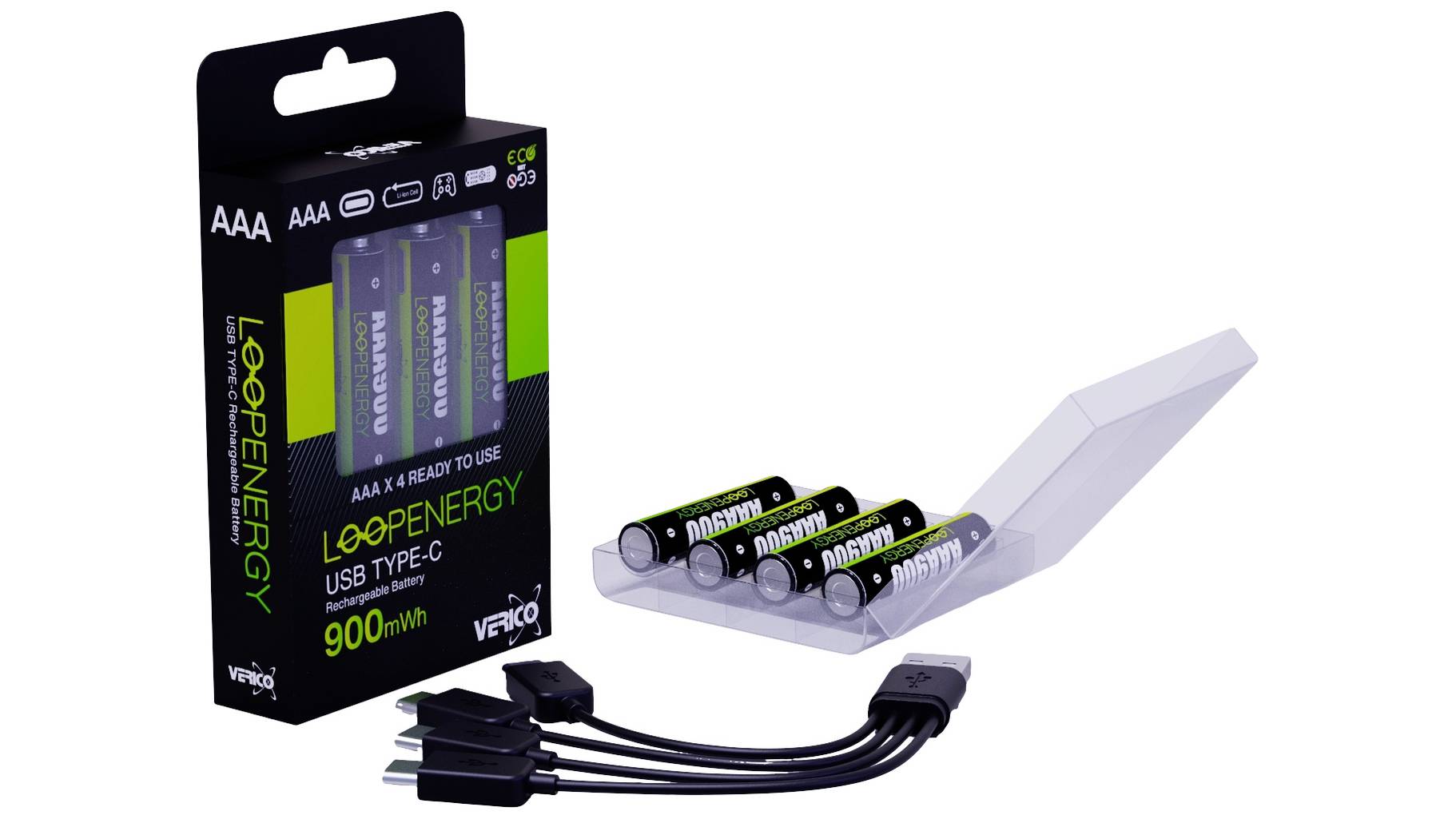 Verico Loop Energy 4-Pack Mignon AA Li-Ion USB-C 1700 mAh