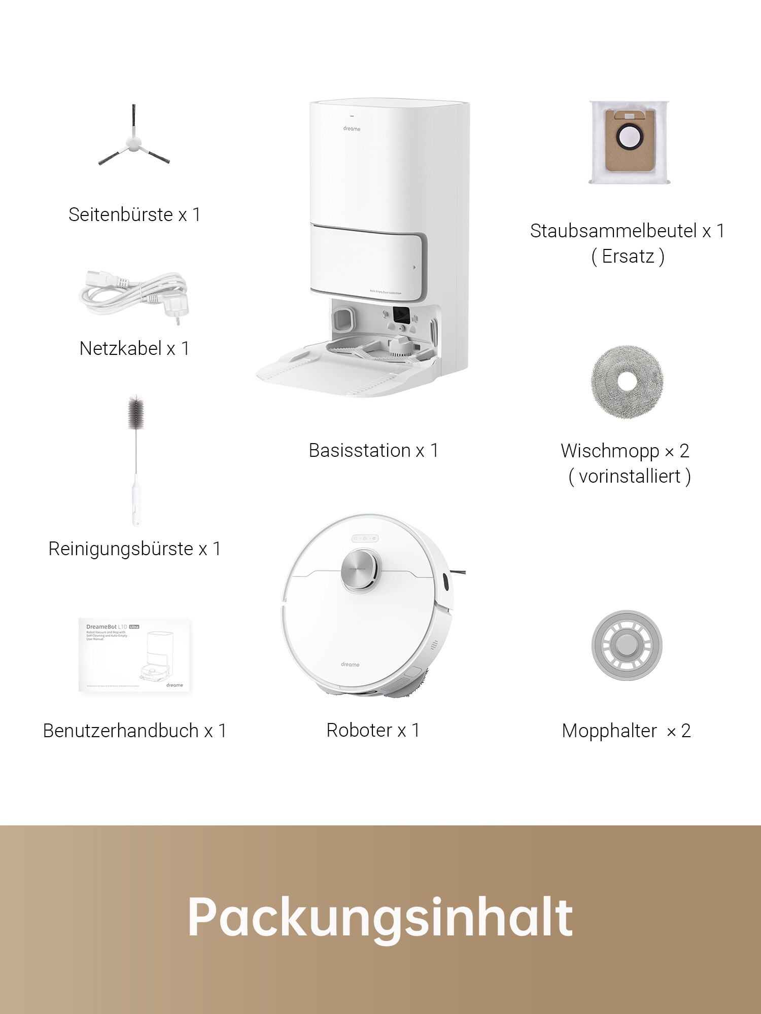 DreameBot L10 Ultra Saugroboter Wischfunktion LiDAR Kamera WLAN Absaugstation