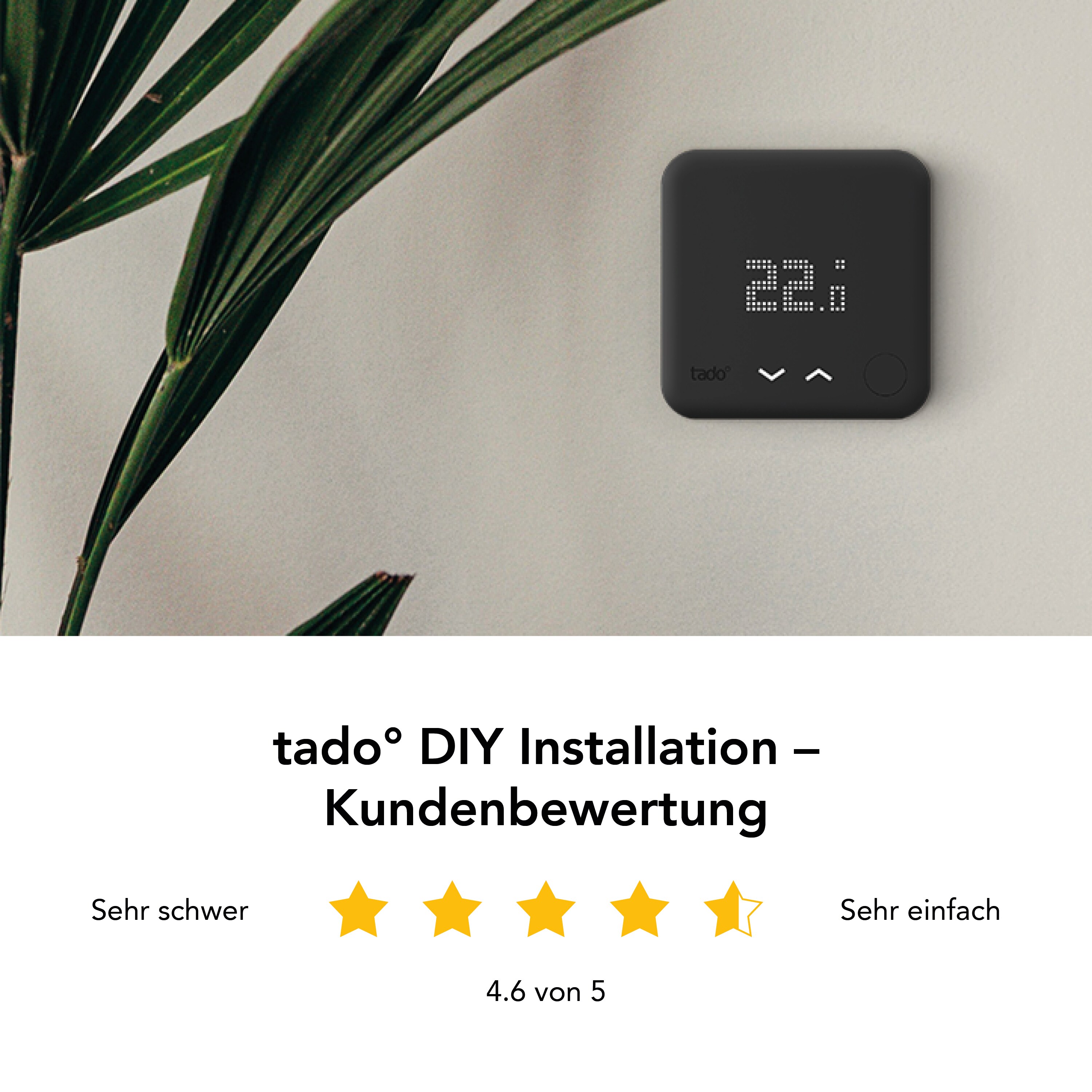 tado° Smartes Thermostat - Starter Kit V3+ Inkl. 1 Bridge schwarz