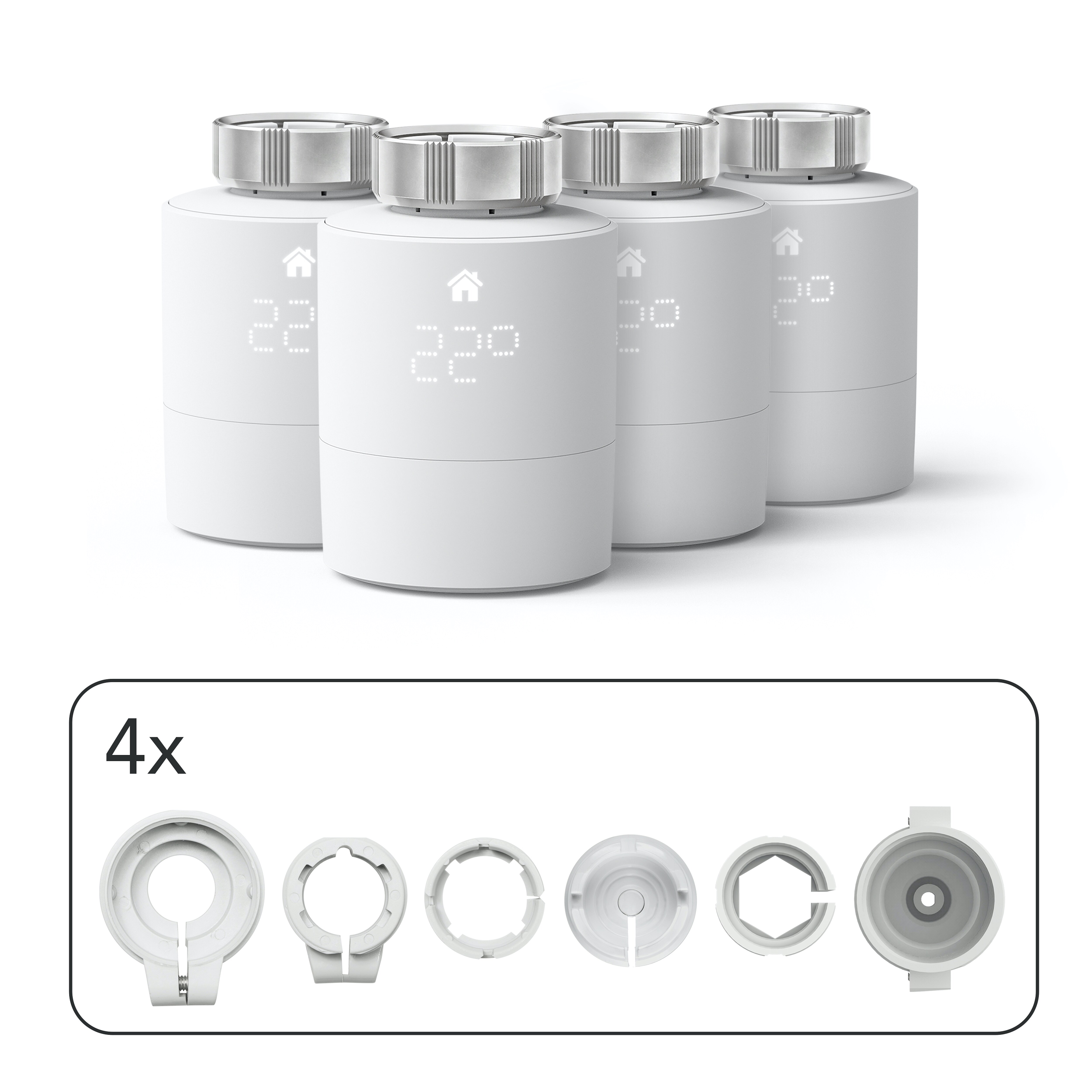 tado° Starter Kit mit 5 Smarten Heizkörper-Thermostaten V3+