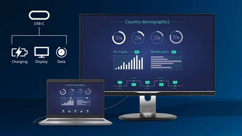 Philips E-Line 346E2LAE 86,4cm (34") WQHD VA Monitor 21:9 HDMI/DP/USB-C PD 100Hz