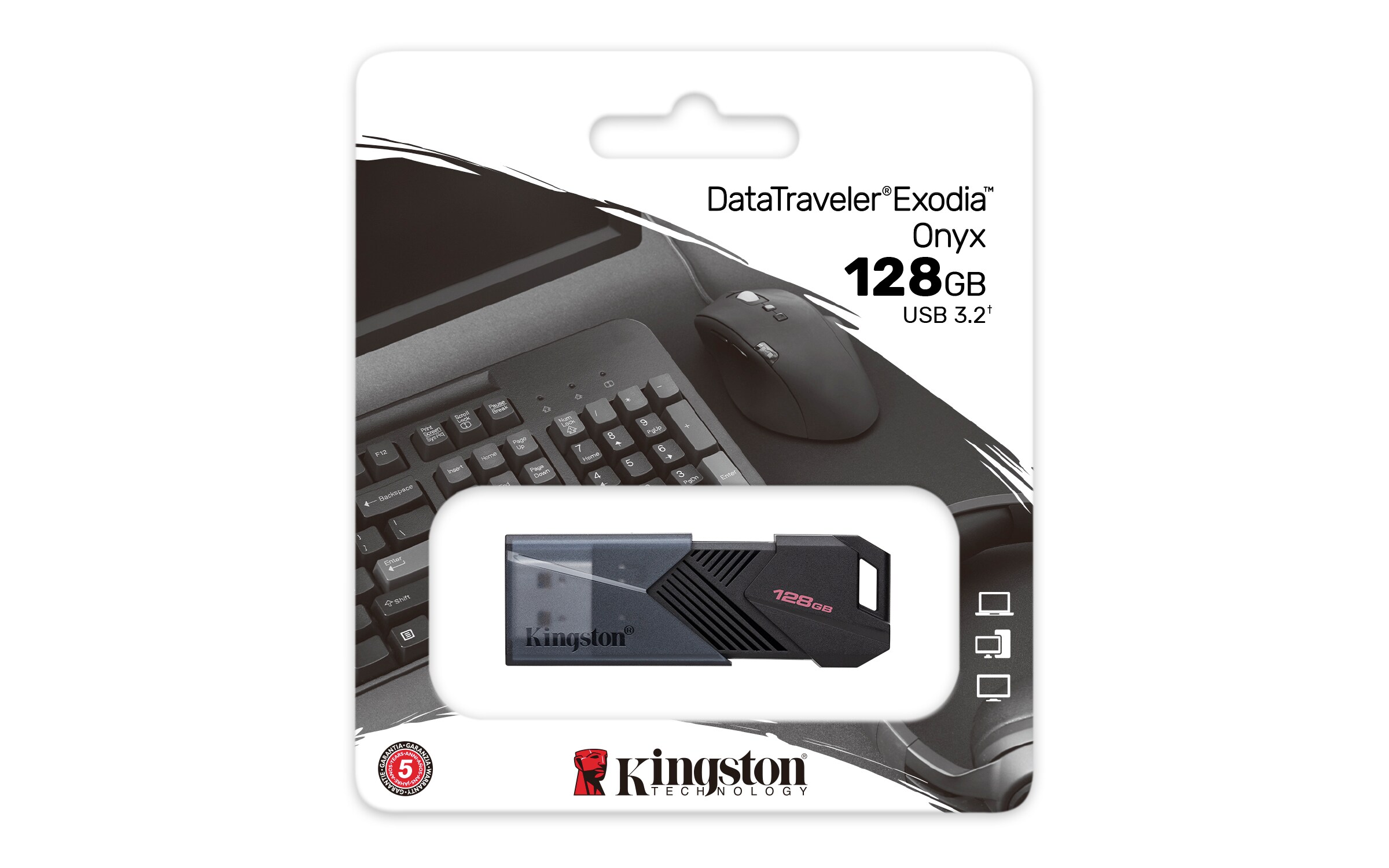 Kingston 128 GB DataTraveler Exodia Onyx USB 3.2 Gen1 USB-Stick