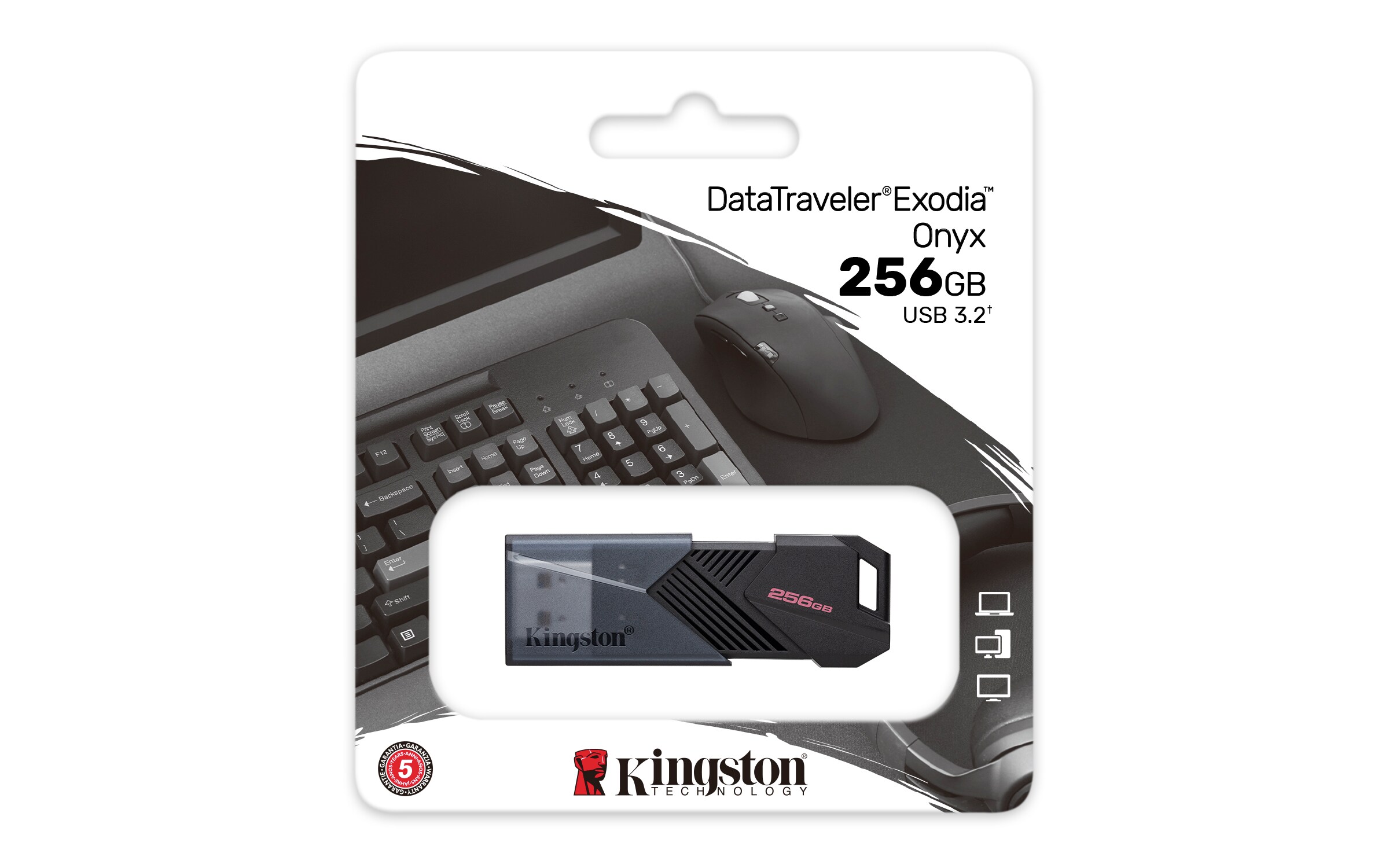 Kingston 256 GB DataTraveler Exodia Onyx USB 3.2 Gen1 USB-Stick