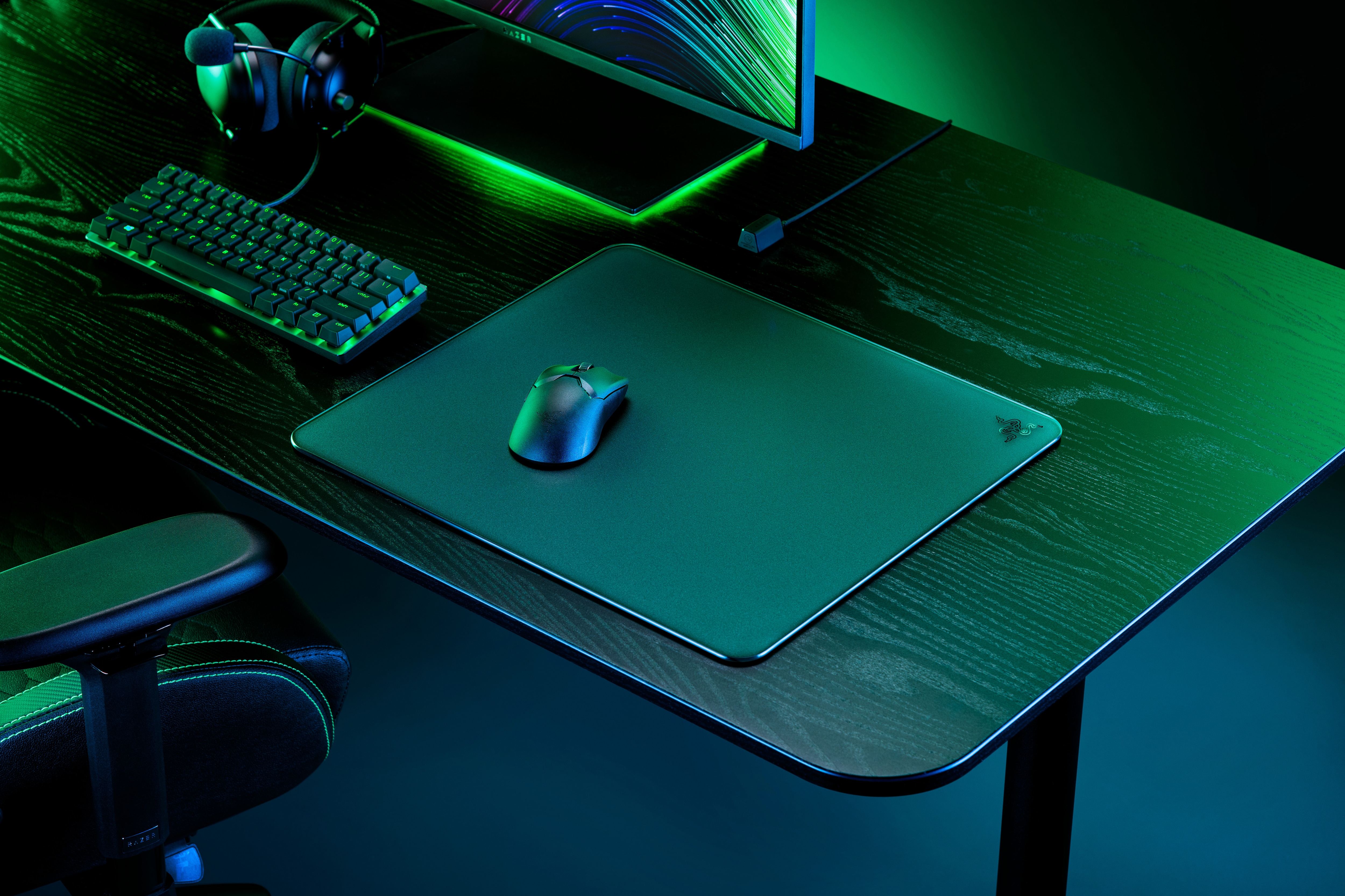 RAZER Atlas Tempered Glass Gaming Mouse Mat Schwarz