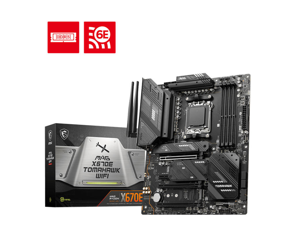 MSI MAG X670E Tomahawk Wifi ATX Mainboard Sockel AM5 4x M.2/USB-C/HDMI/DP