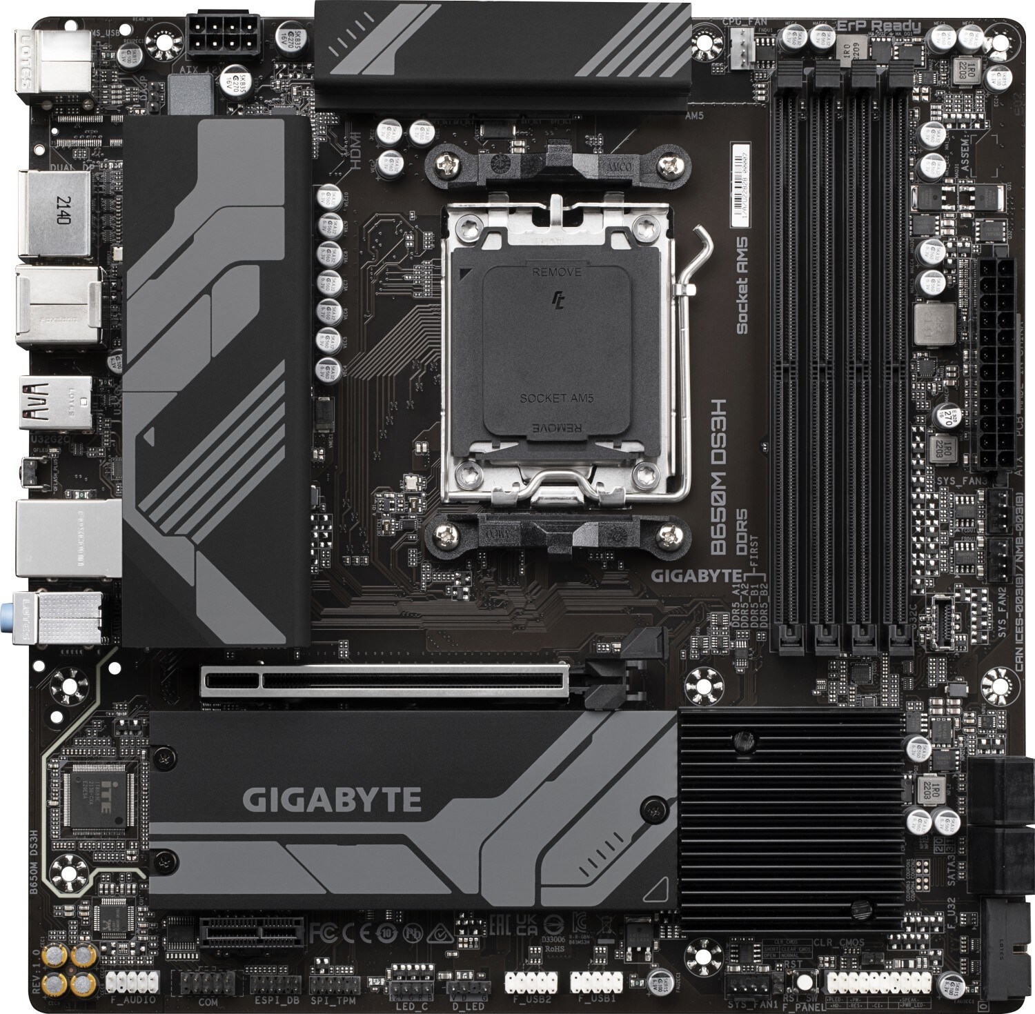 GIGABYTE B650M DS3H mATX Mainboard Sockel AM5 HDMI/2xDP/USB-C/M.2/