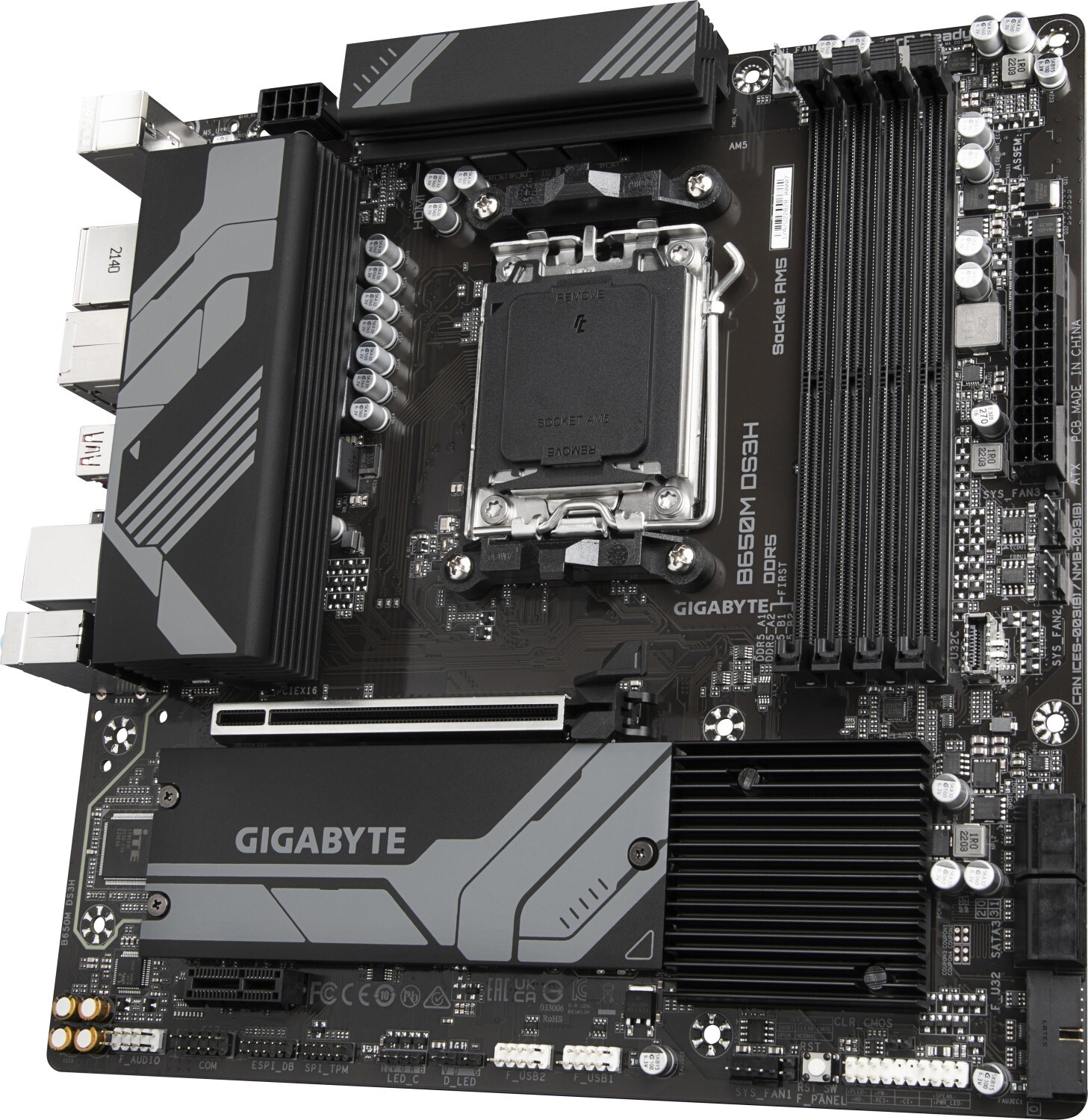 GIGABYTE B650M DS3H mATX Mainboard Sockel AM5 HDMI/2xDP/USB-C/M.2/