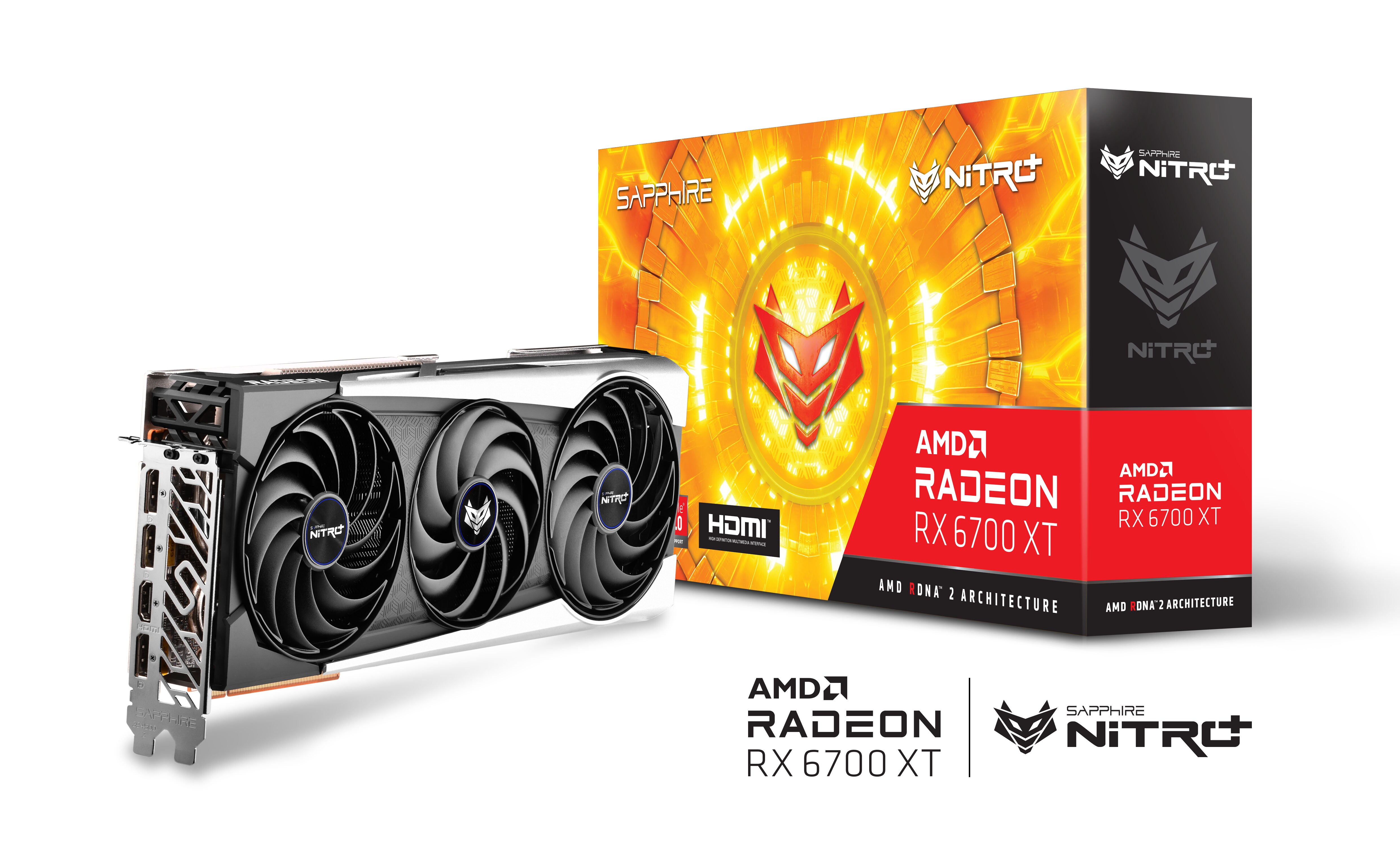 SAPPHIRE AMD Radeon RX 6700 XT OC Nitro+ Gaming Grafikkarte mit 12GB GDDR6