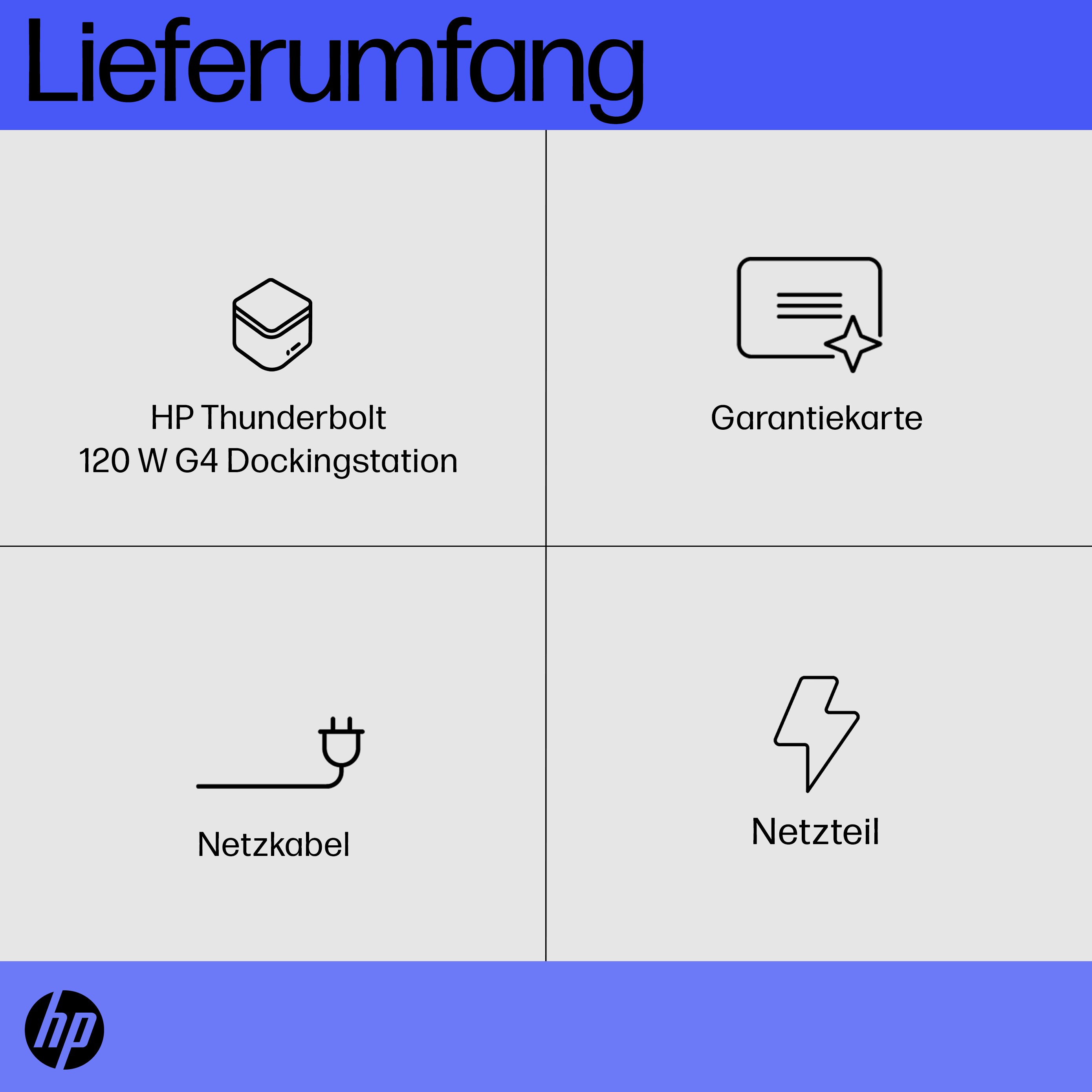 HP Thunderbolt Dockingstation 120 W G4 - 4J0A2AA#ABB