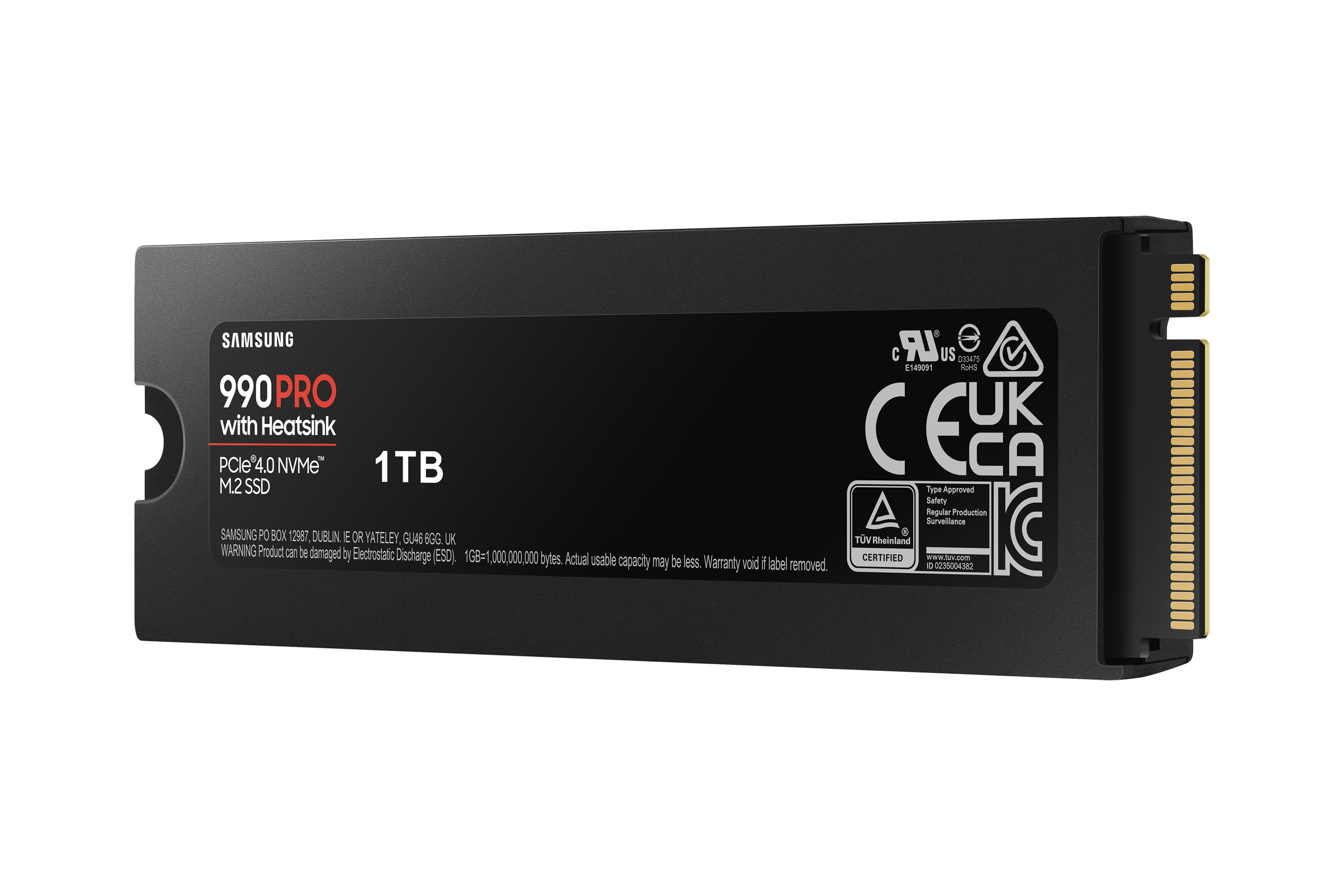 Samsung 990 PRO Heatsink NVMe M.2 SSD 1 TB M.2 PCIe 4.0 3D-NAND TLC