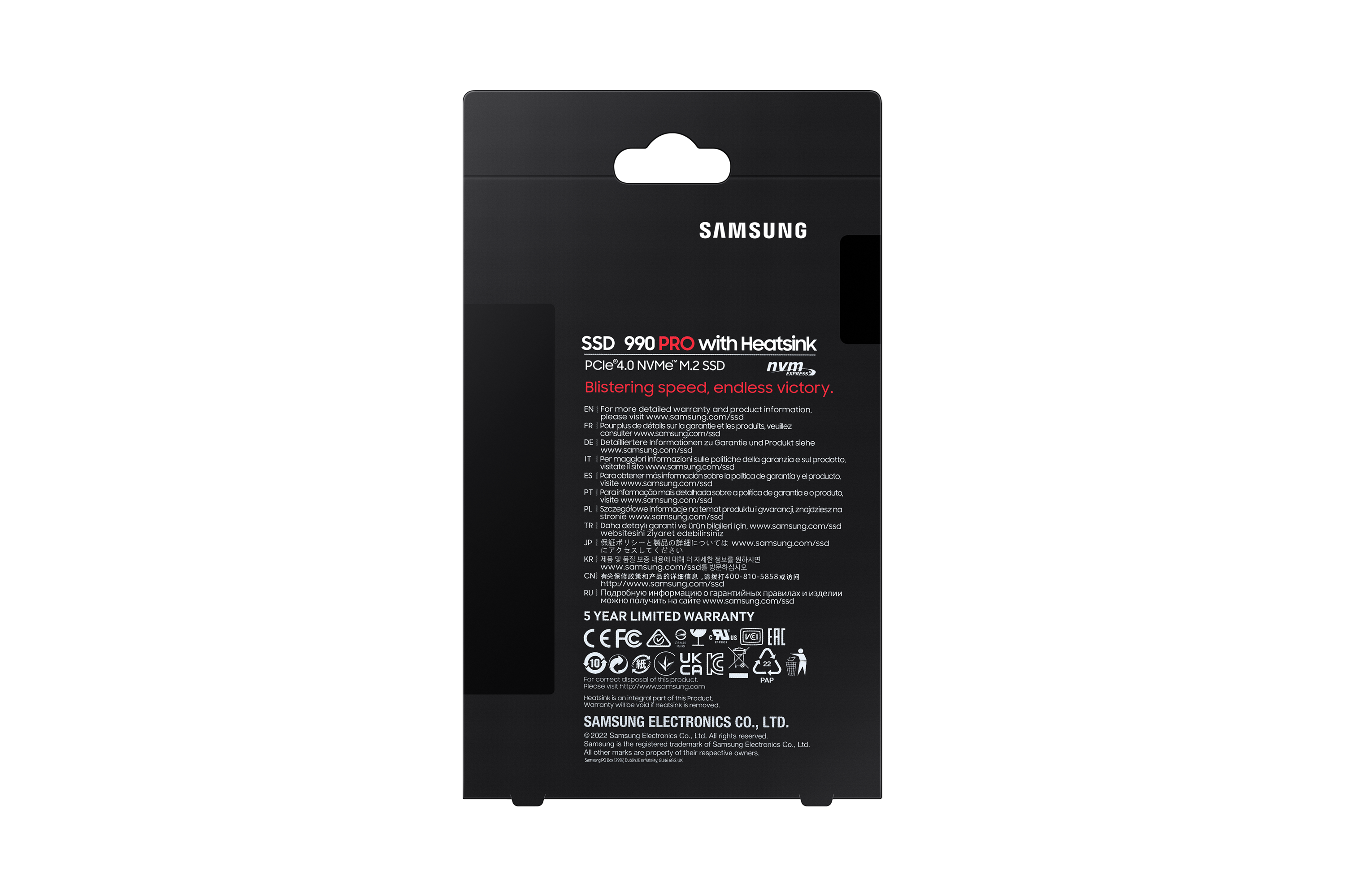 Samsung 990 PRO Heatsink NVMe M.2 SSD 1 TB M.2 PCIe 4.0 3D-NAND TLC