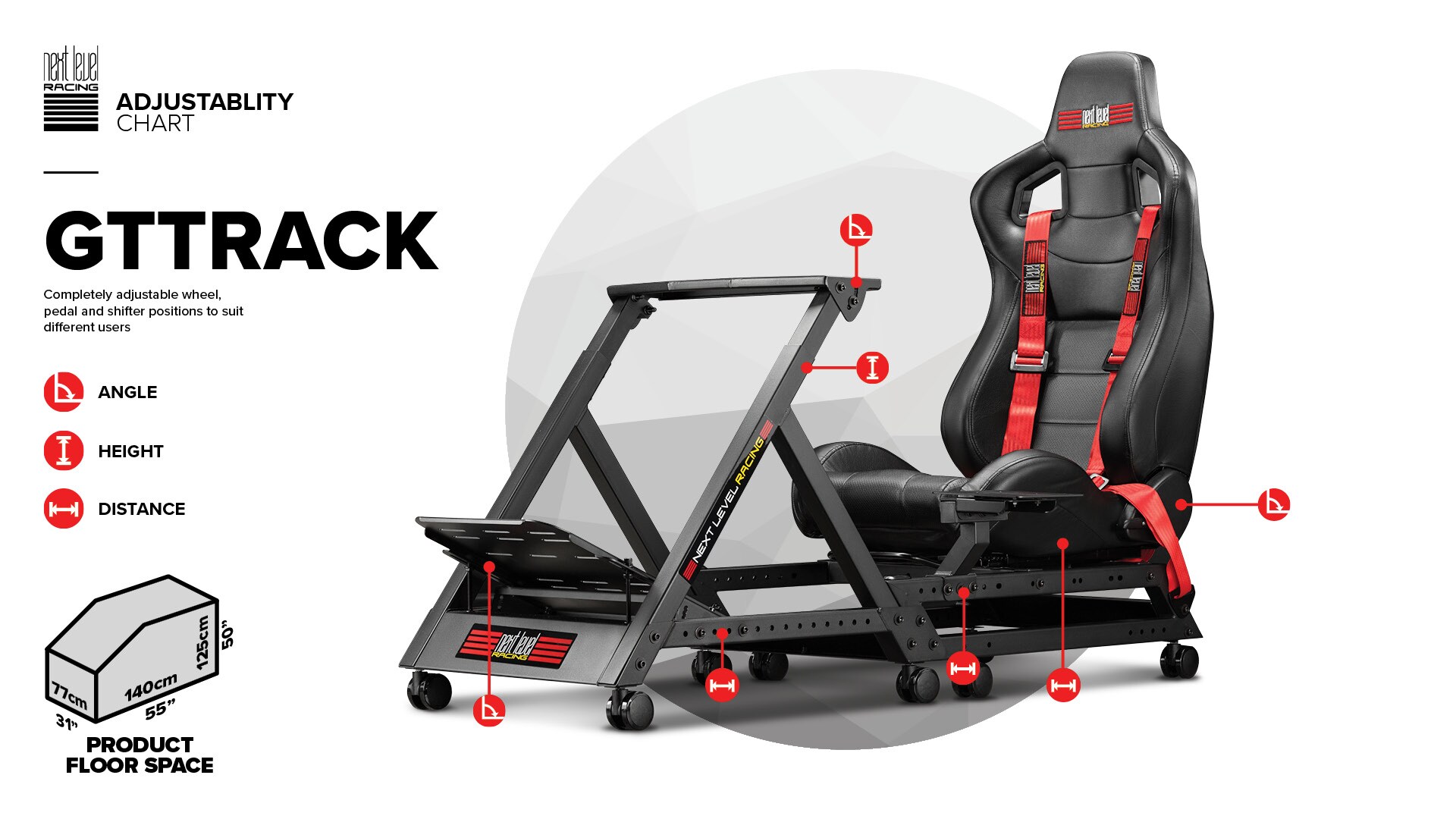 Next Level Racing GTtrack Racing Simulator Cockpit