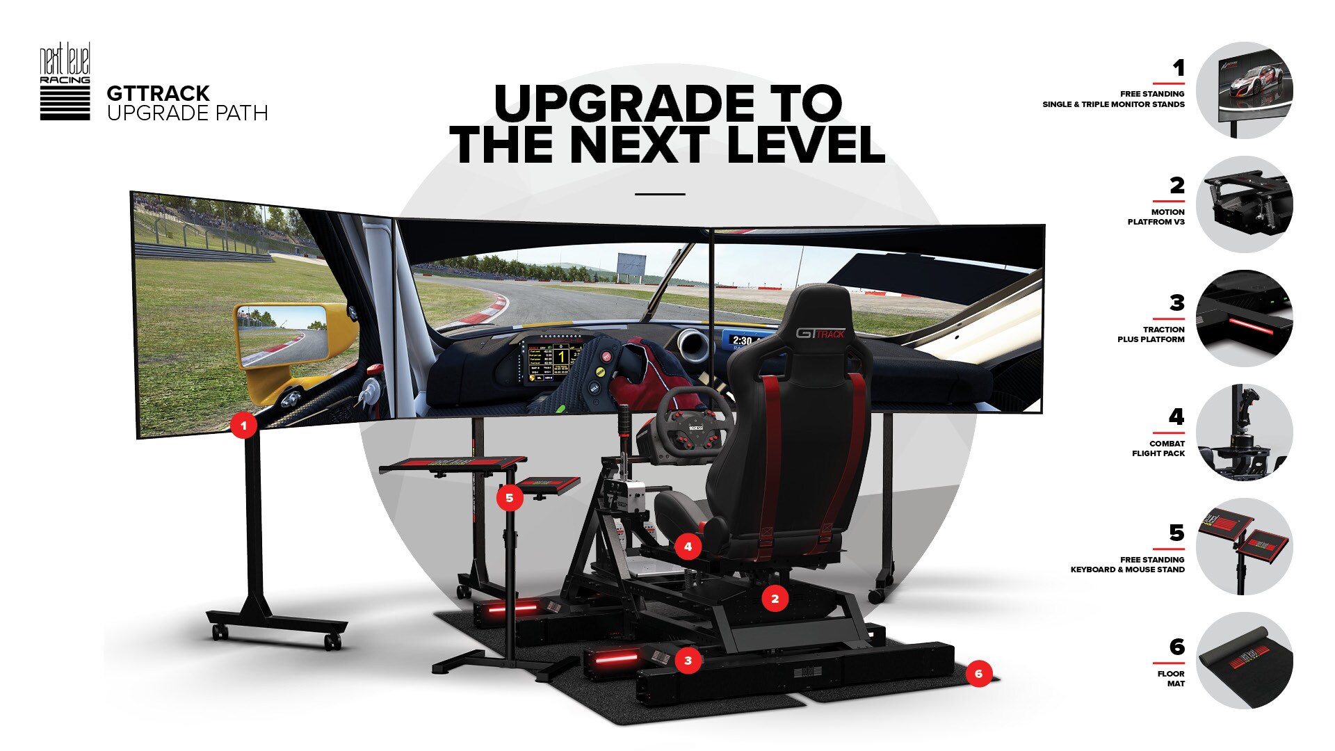 Next Level Racing GTtrack Racing Simulator Cockpit