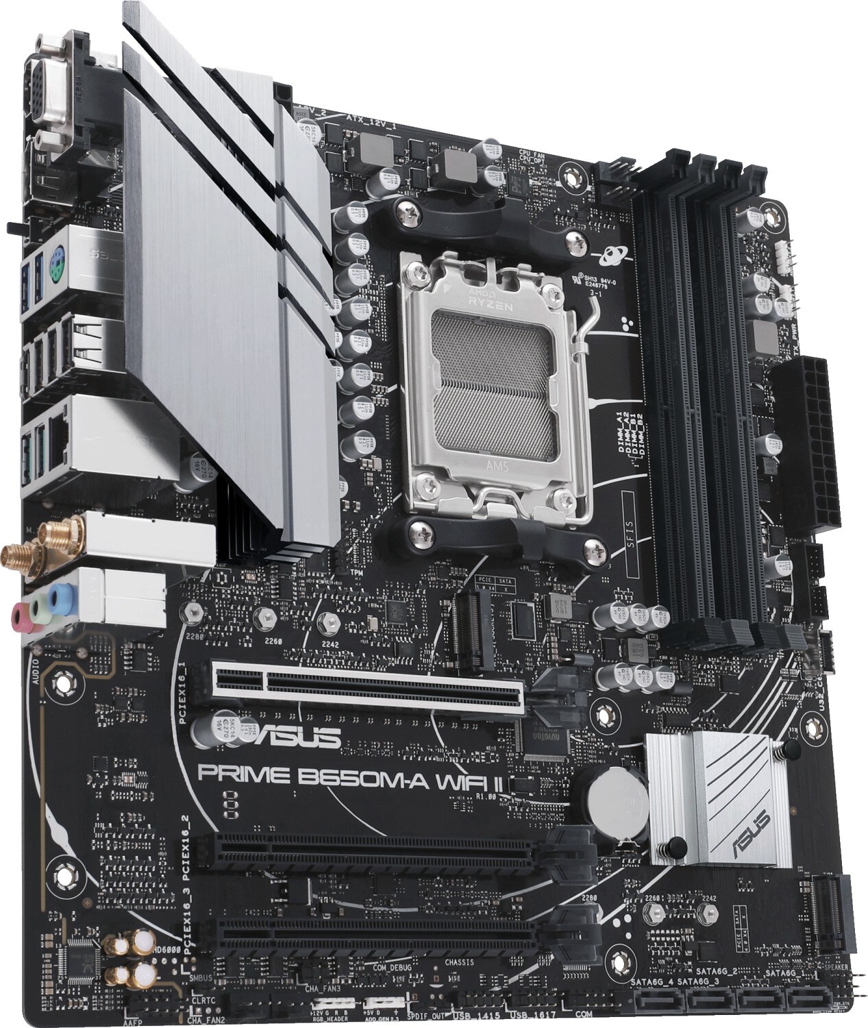 ASUS PRIME B650M-A WIFI II mATX Mainboard Sockel AM5 M.2/USB3.2 TypC/HDMI/DP/VGA