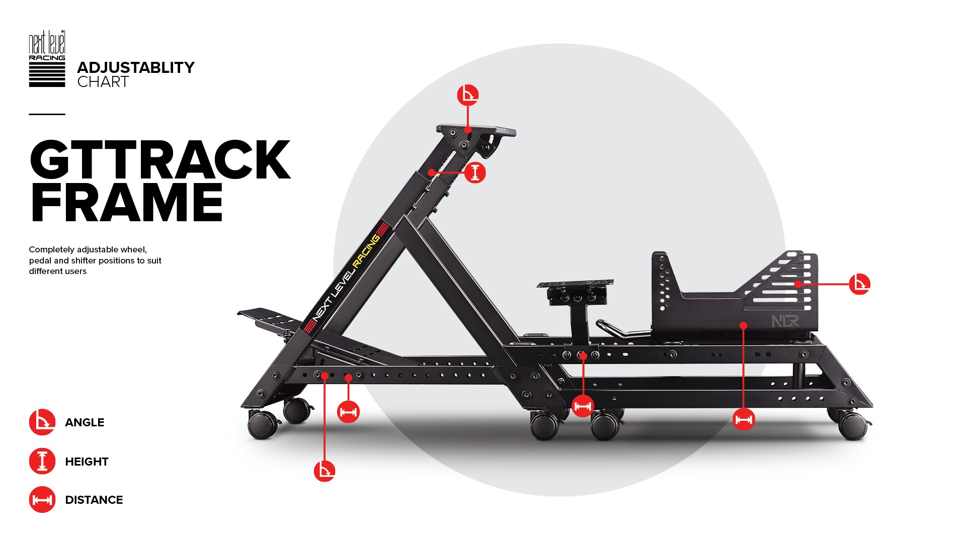 Next Level Racing GTtrack Frame Only Simulator Cockpit