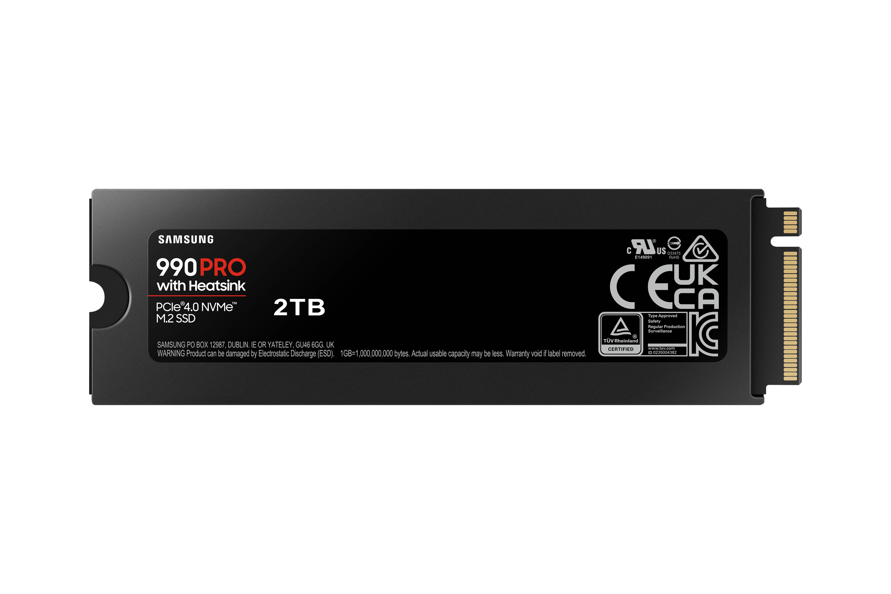 Samsung 990 PRO Heatsink NVMe M.2 SSD 2 TB M.2 PCIe 4.0 3D-NAND TLC