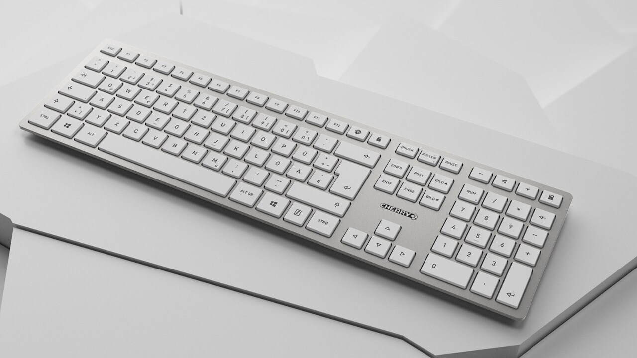 Cherry DW 9100 SLIM Kabellose Maus-Tastaturkombination weiß